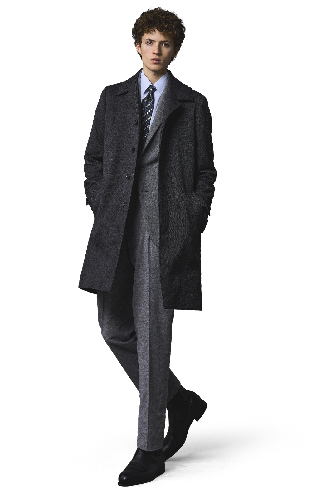 【新品未使用】Matsuzakaya 　メンズ、オーダーメイド ウールコート 松坂屋 - 【新品未使用】Matsuzakaya オーダーメイド ウールコートの