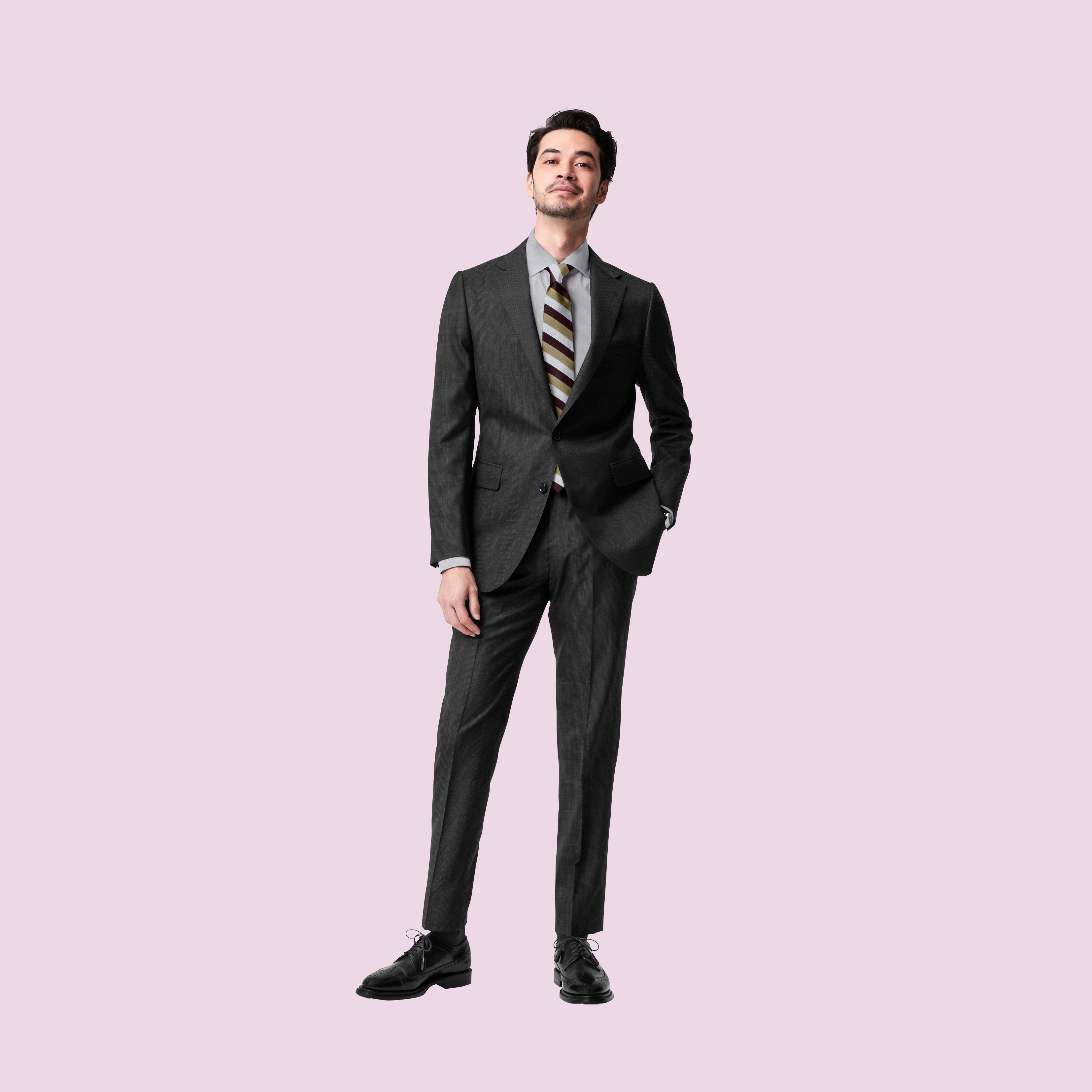 さりげないグレンチェック柄で、おしゃれ上級者見え