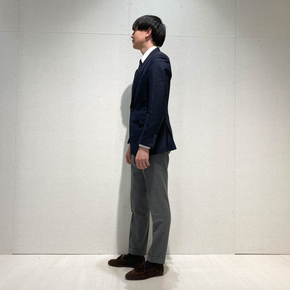 HUGO BOSS 鹿の子 ウール セットアップ ジャケパン ネイビー グレー HUGO BOSS 鹿の子 ウール セットアップ ジャケパン ネイビー