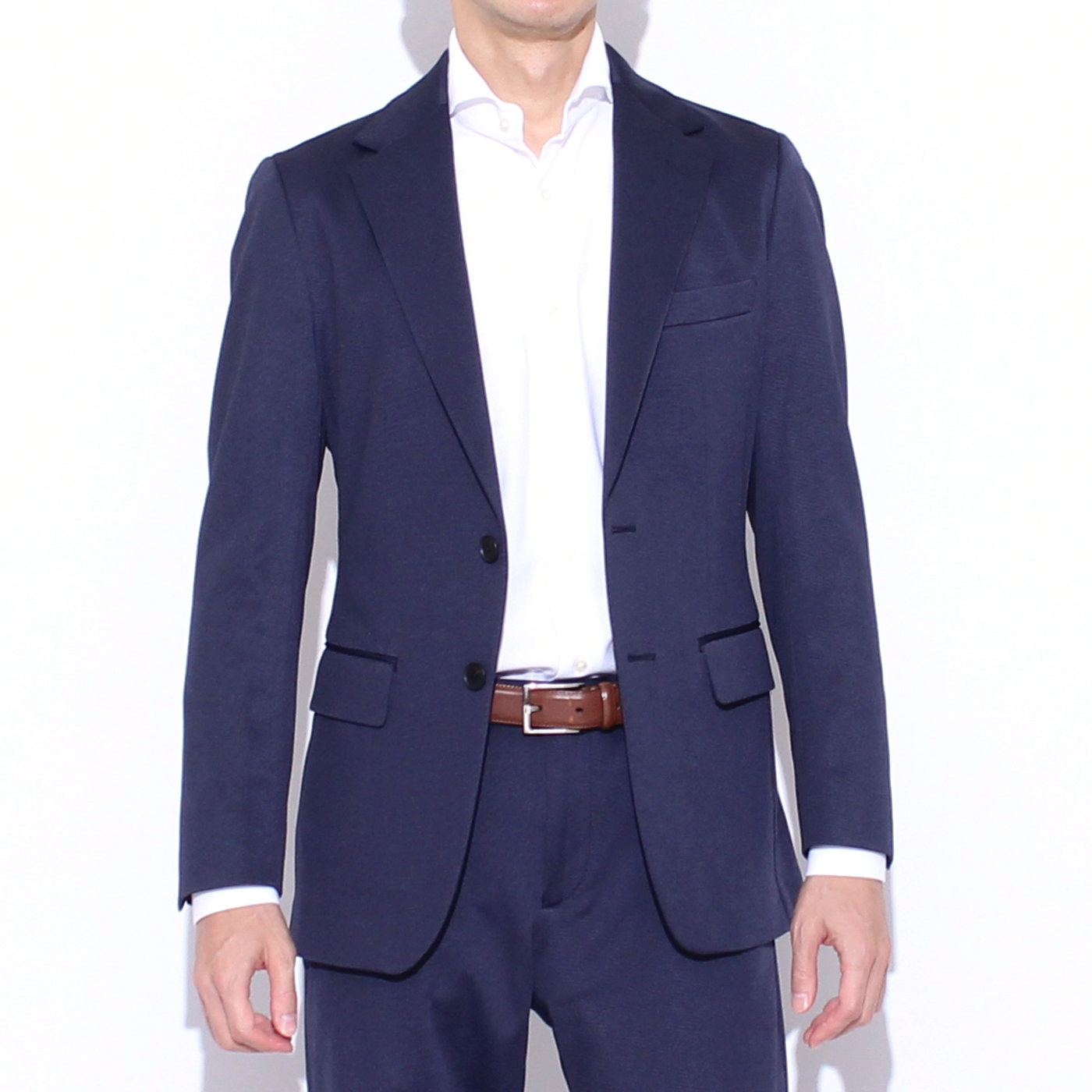 BEAUTY&YOUTH TORAY ネイビー スーツ セットアップ TORAY ドライ ポリエステル 2ボタン ジャケット ― セットアップ