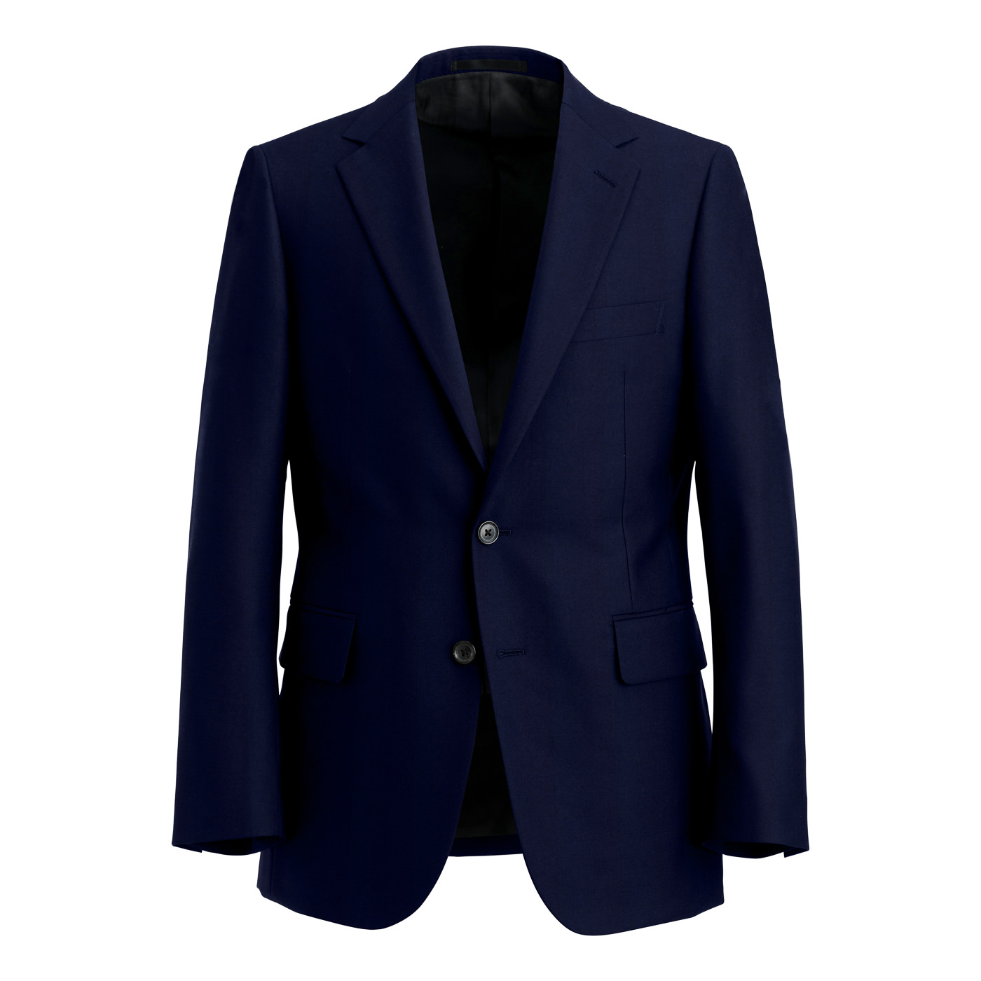 FLX WOOL WASHABLE ダークネイビー平織り無地ツーピーススーツ  