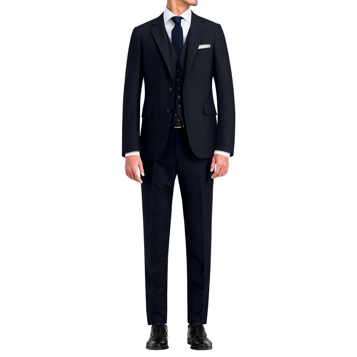 【現行・新品同様】オリヒカ THE 3rd SUITS シャークスキン セット AUTHENTIC ミッドナイトブルーシャークスキンスリーピーススーツ