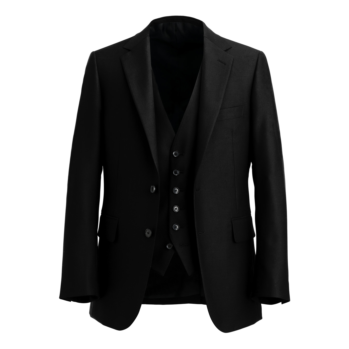 BLACK FORMAL 最高品質生地NAPOLENA 通年スリーピーススーツ | FABRIC 