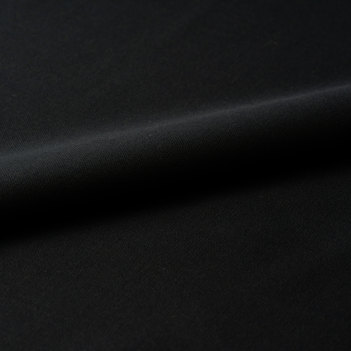 KUZURI PREMIUM SILK WOOL ブラック無地スラックス | FABRIC TOKYO