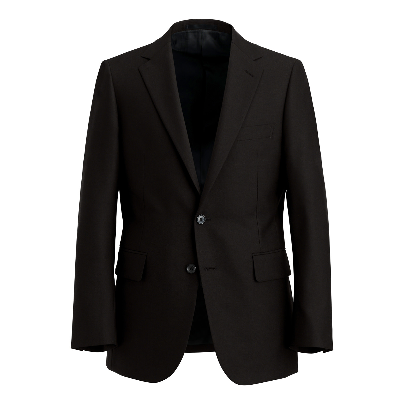 KUZURI SILK WOOL ダークネイビーシャークスキンツーピーススーツ 