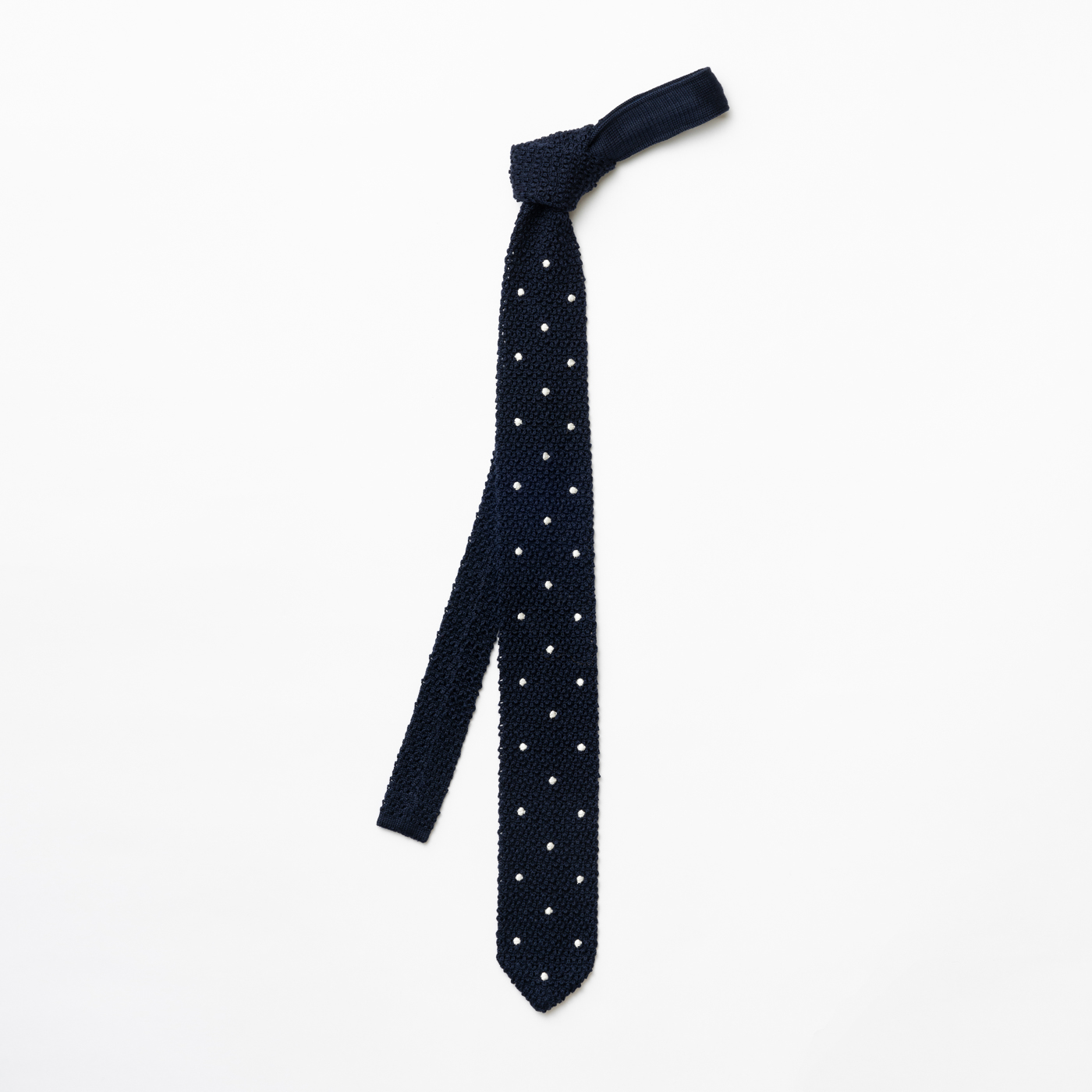 ブリオーニ ネクタイ シルク100% ネイビー系 ドット【2-26】 - 小物一