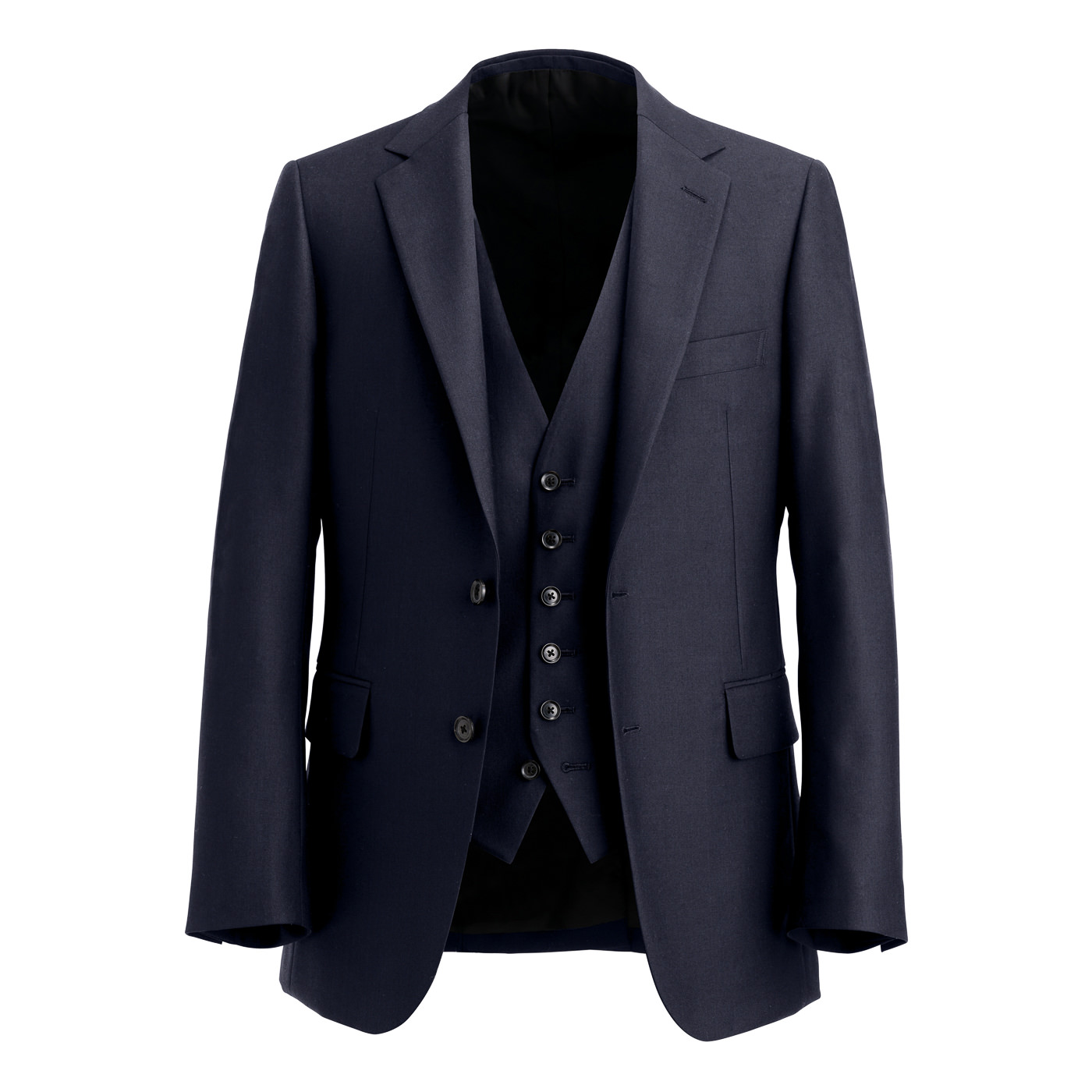 CANONICO PREMIUM FLANNEL WOOL ライトグレー無地スリーピース