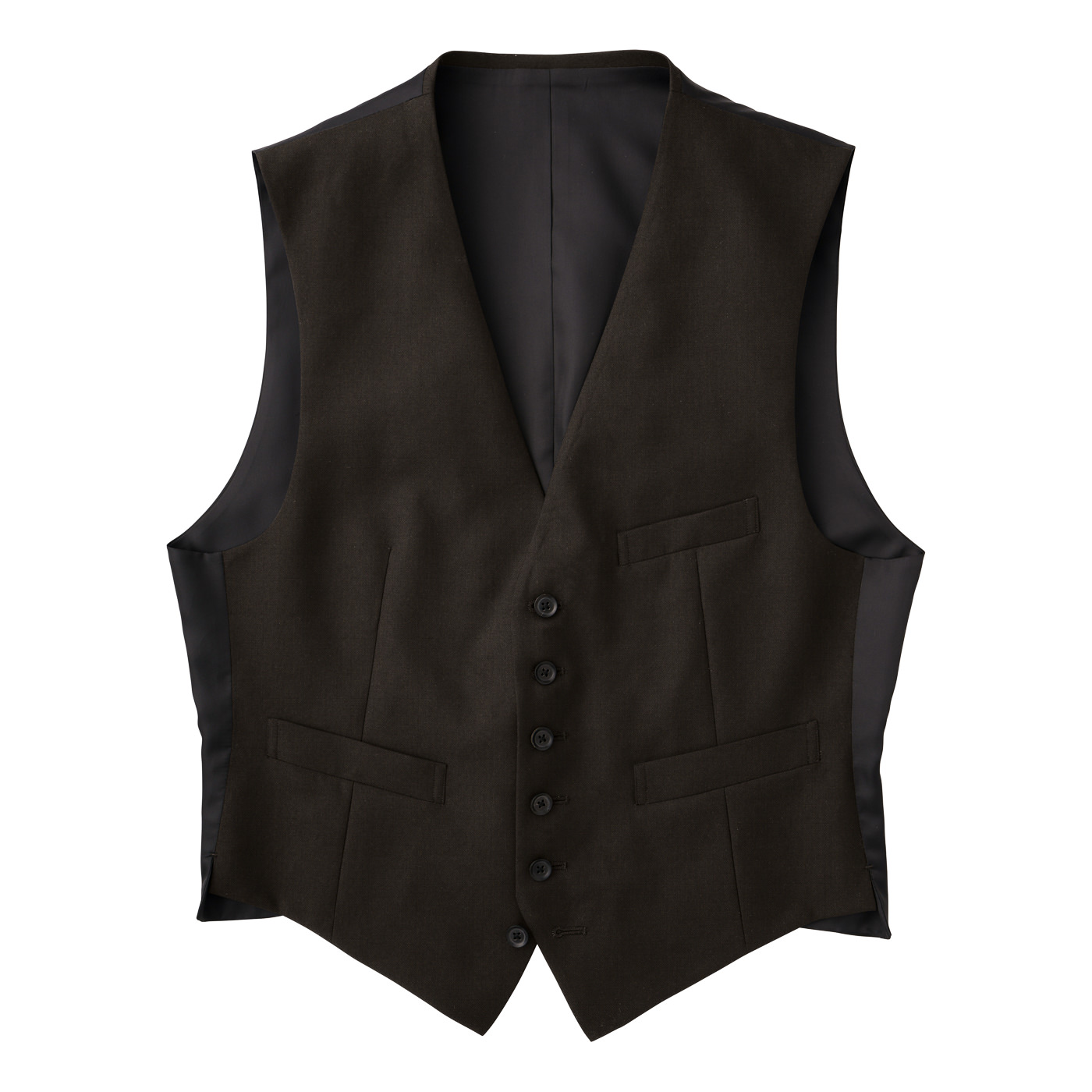ヒーターベスト　スーツベスト　ジレ　（FABRIC TOKYO） canonico-premium-wool-brown-