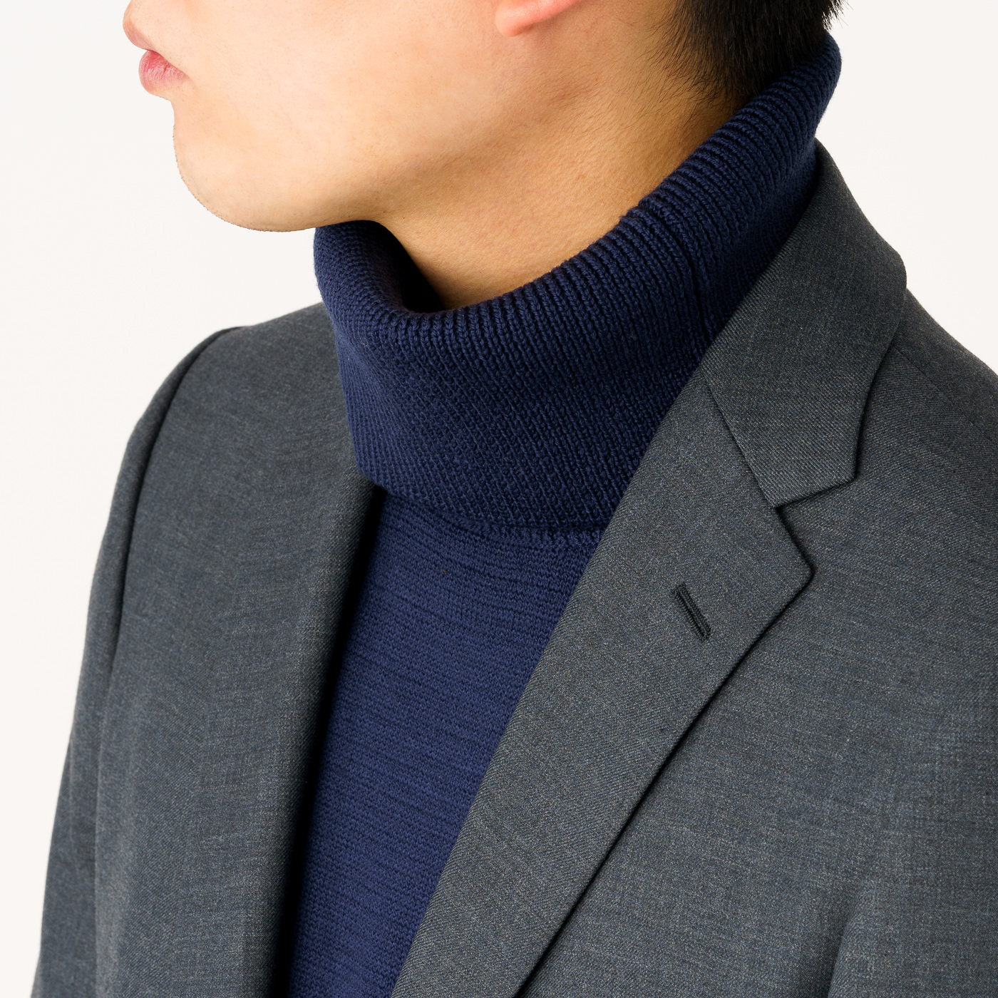 FABRIC TOKYO JOB KNIT WARM タートルネック ネイビー S | FABRIC TOKYO