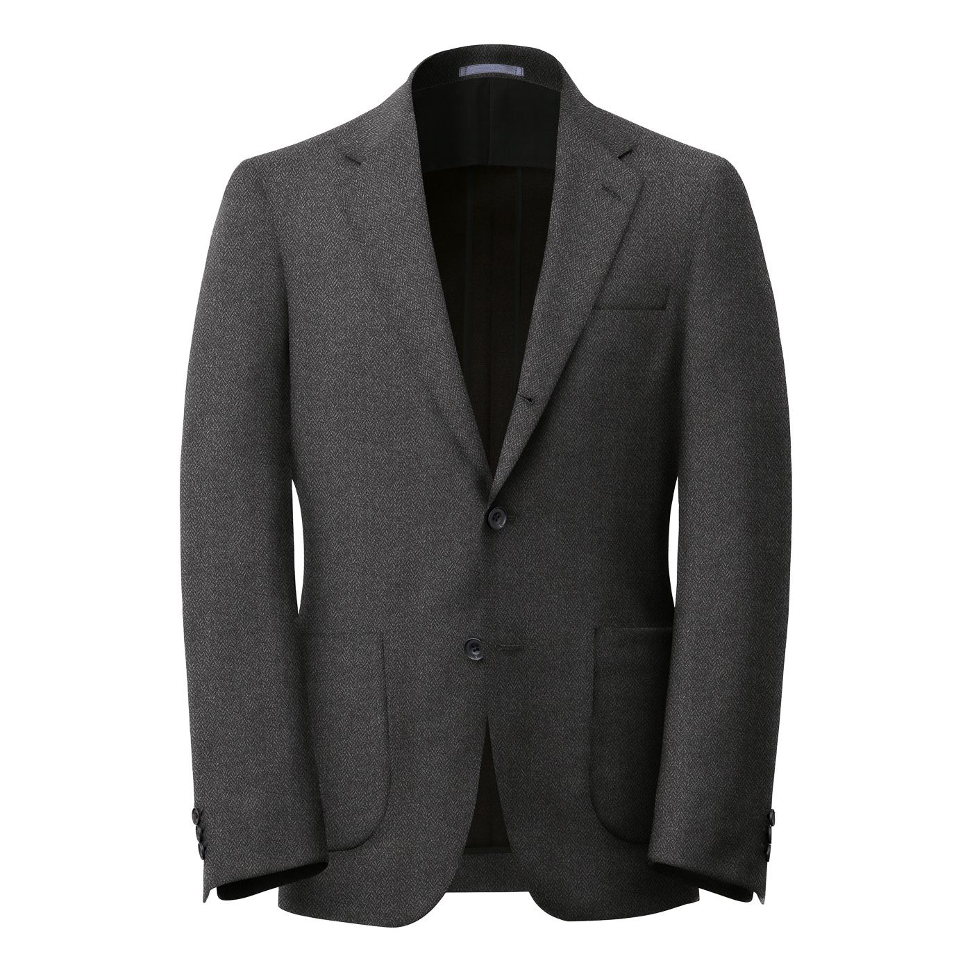 TECH TWEED JERSEY グレーヘリンボーンビジネスカジュアルセットアップ 