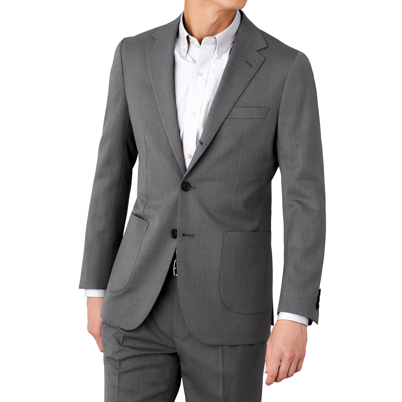 ABAHOUSE ECRU ／ グレー ピンストライプ スーツ セット（WASHABLE 