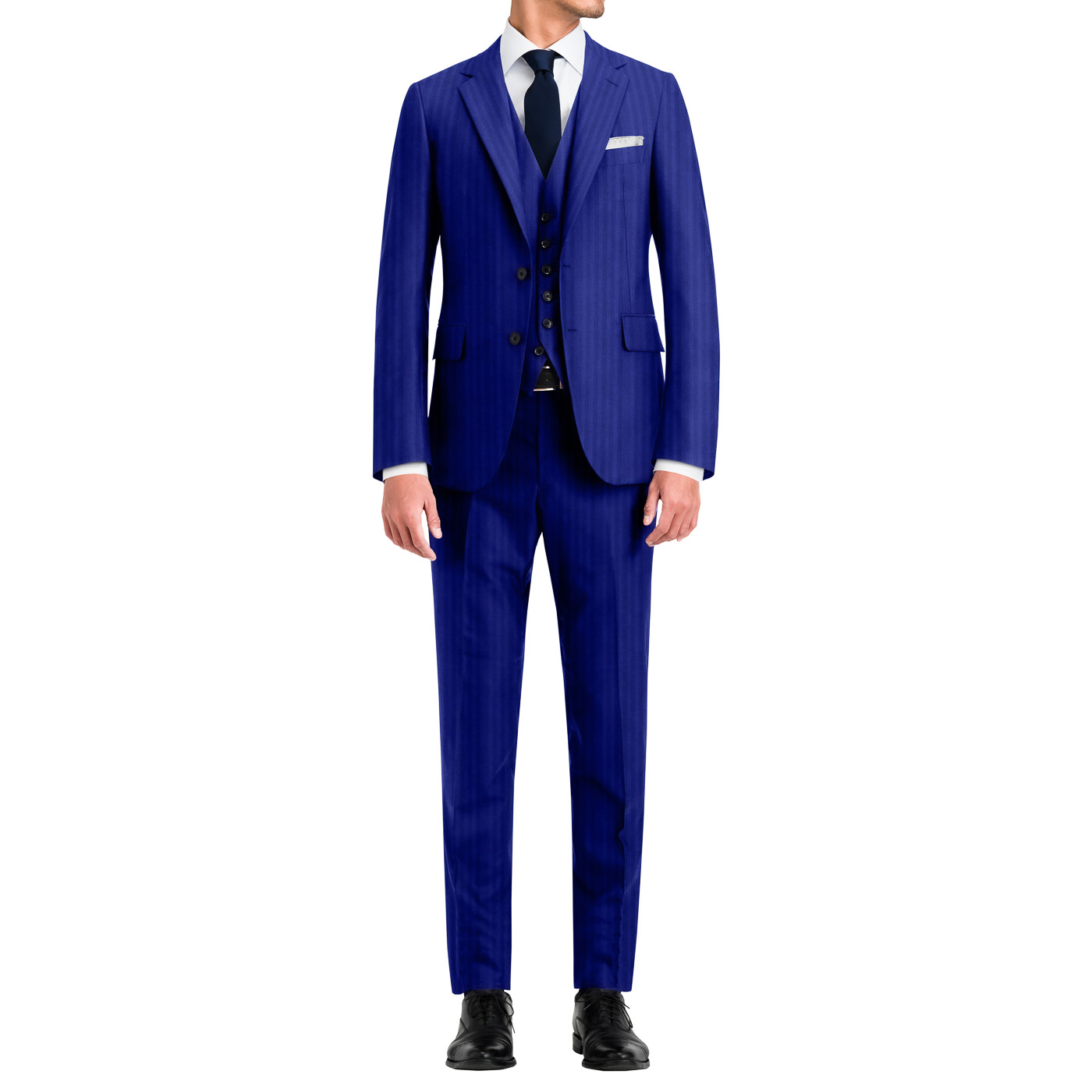 【TALLIA DI DELFINO】オーダー スリーピーススーツ FRATELLI TALLIA DI DELFINO PREMIUM WOOL ブルーシャドウ
