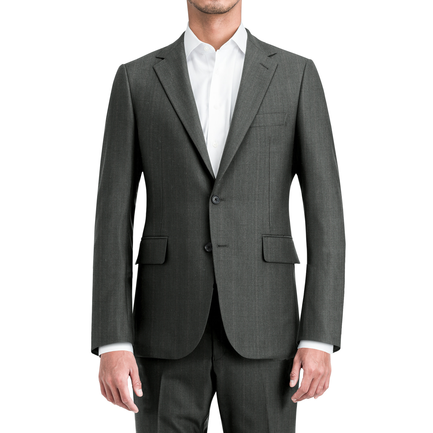 KUZURI SILK WOOL グレーシャドウワイドストライプツーピース