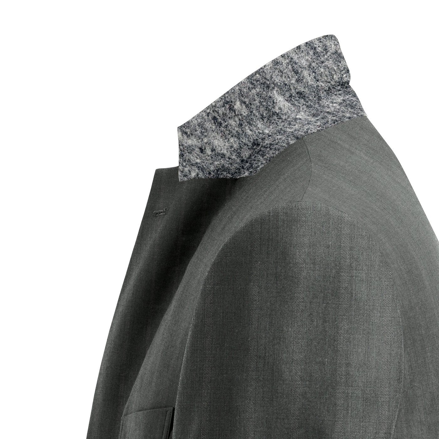 KUZURI SILK WOOL グレーシャドウワイドストライプツーピース