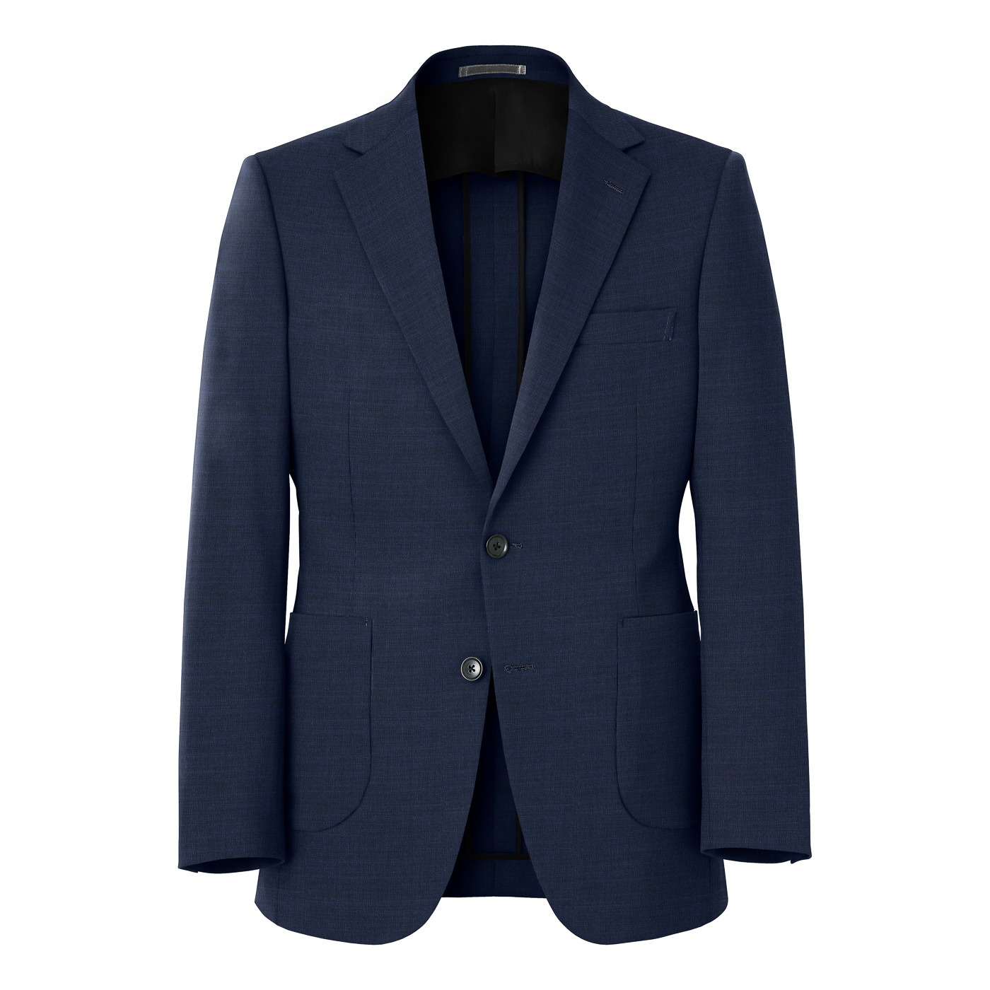 STRETCH LINEN LIKE ネイビーホップサックビジネスカジュアル  