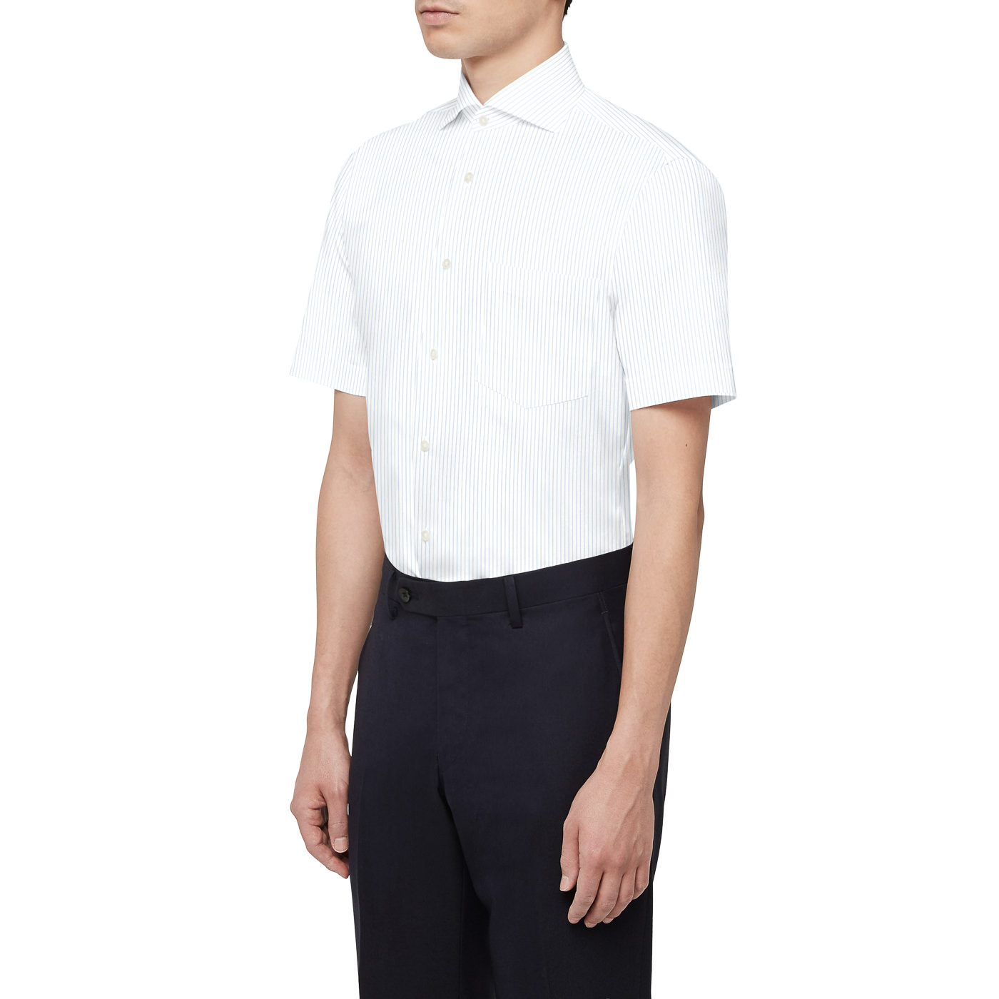 あいき　半袖Mサイズ N SHIRTS」AntiSoaked(R) 汗染み防止 ホリゾンタルカラー シャツ