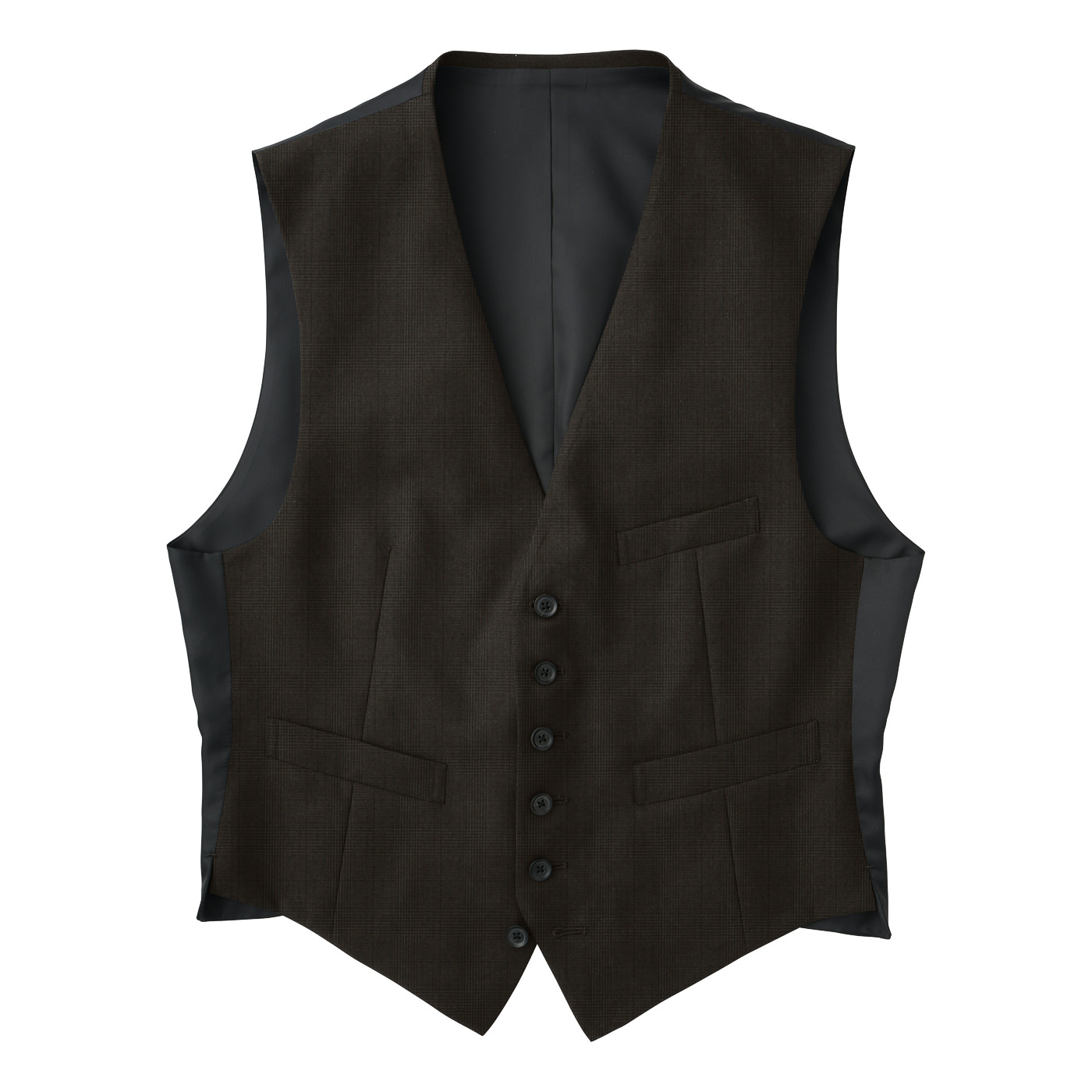 復活販売】FLX WOOL ダークブラウングレンチェックスリーピース