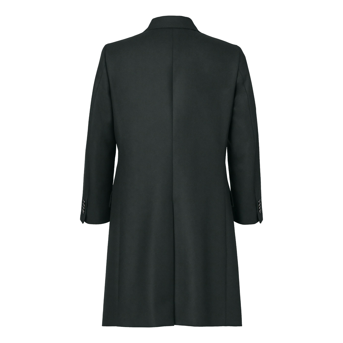 LAMB WOOL MELTON ダークグレー無地チェスターコート | FABRIC TOKYO