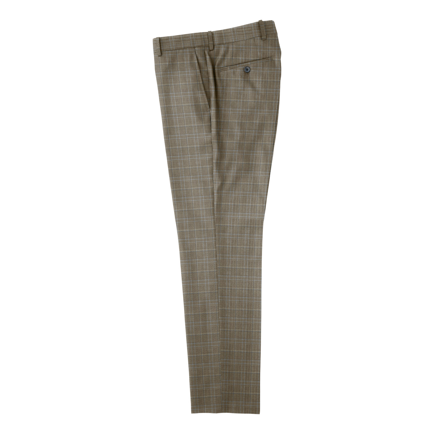 COOLMAX WOOL ベージュグレンチェックスリーピーススーツ
