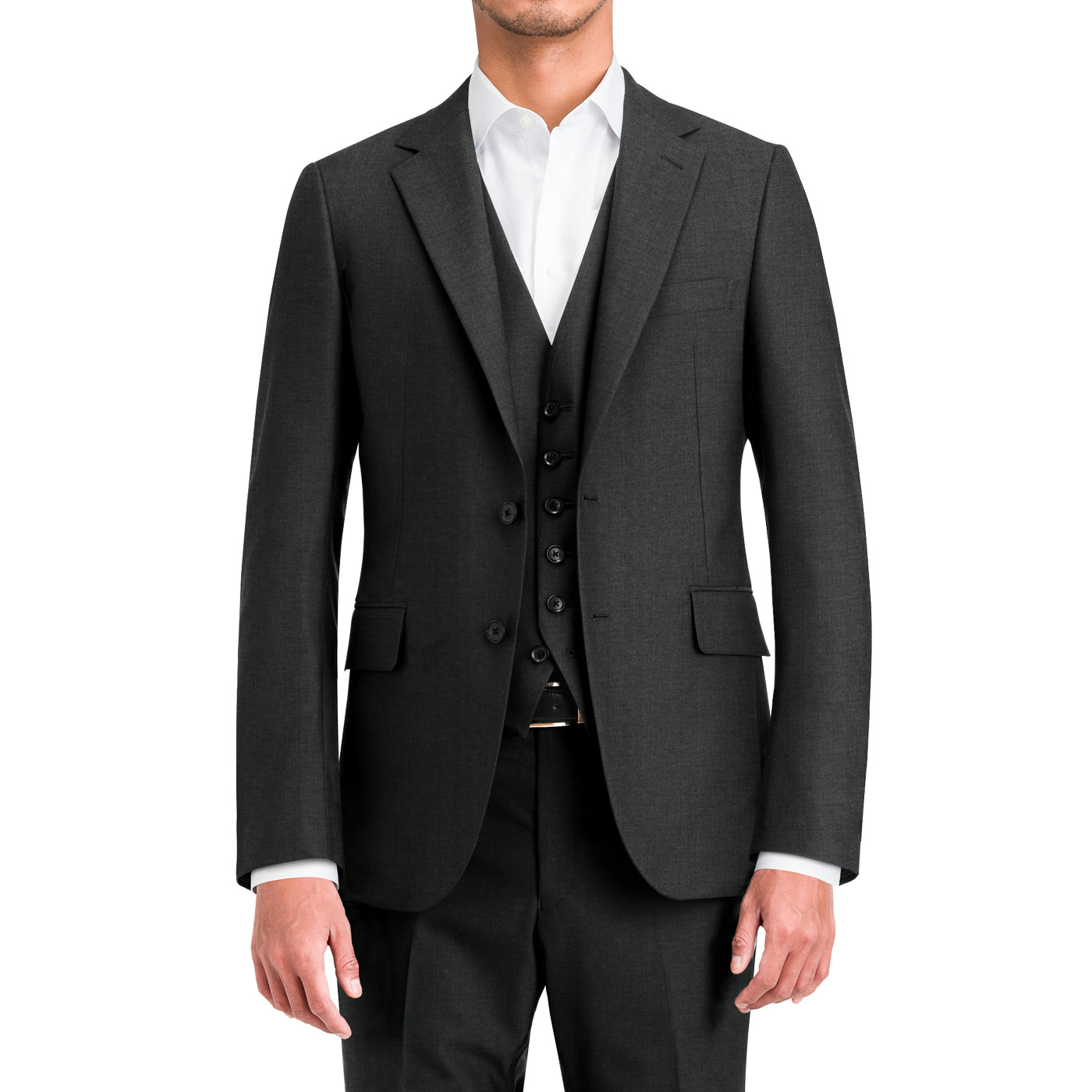 THE SUIT COMPANY ダークグレー スリーピーススーツ M THE SUIT COMPANY ダークグレー スリーピーススーツ M THE SUIT