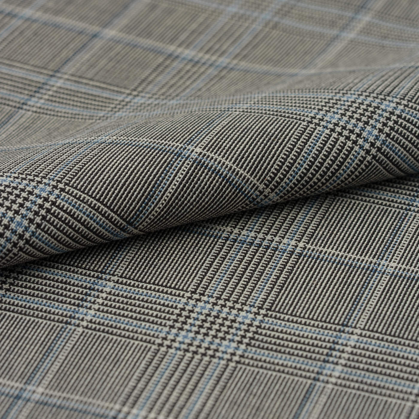 COOLMAX WOOL グレーグレンチェックスラックス | FABRIC TOKYO