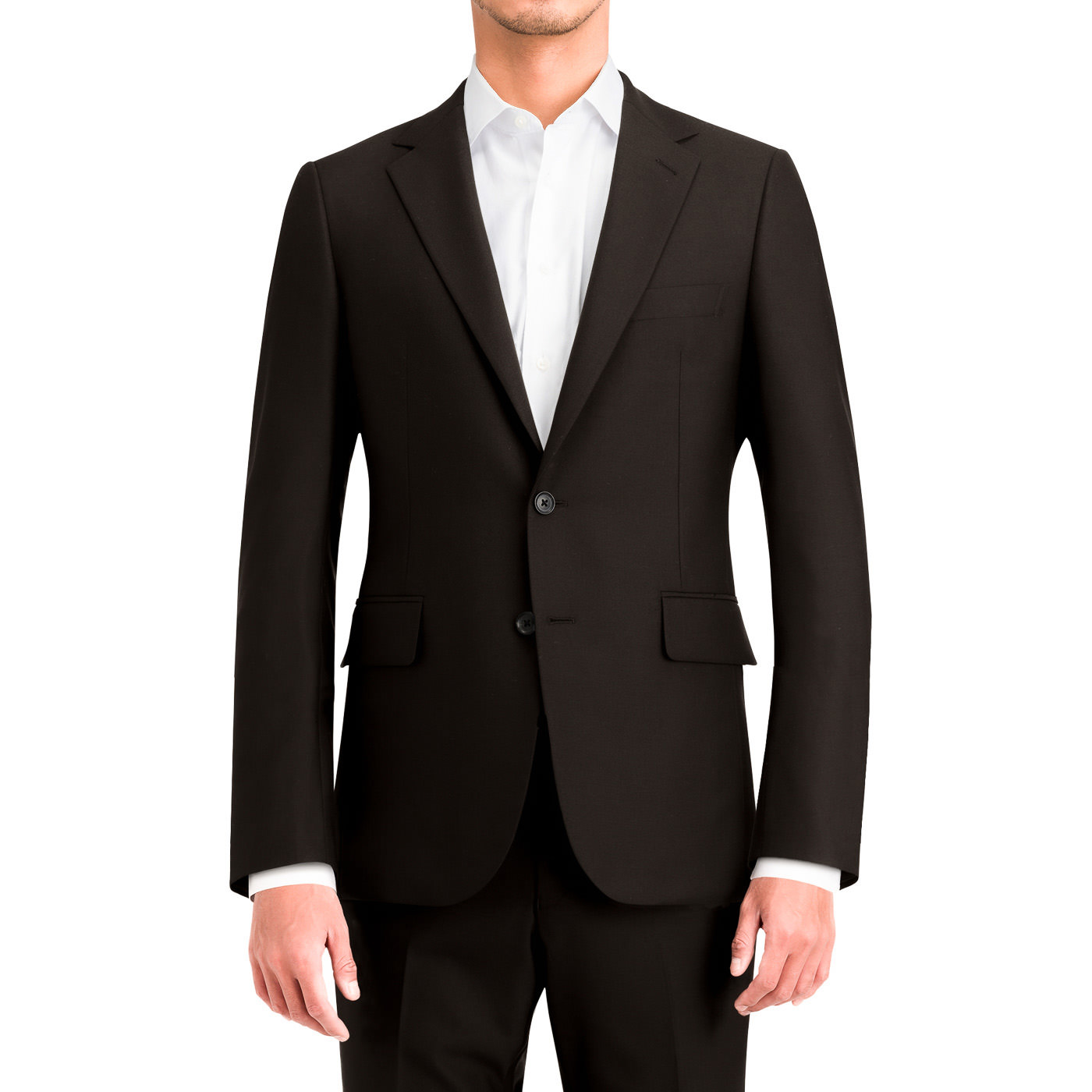 ERMENEGILDO ZEGNA PREMIUM WOOL ブラウンツイルジャケット