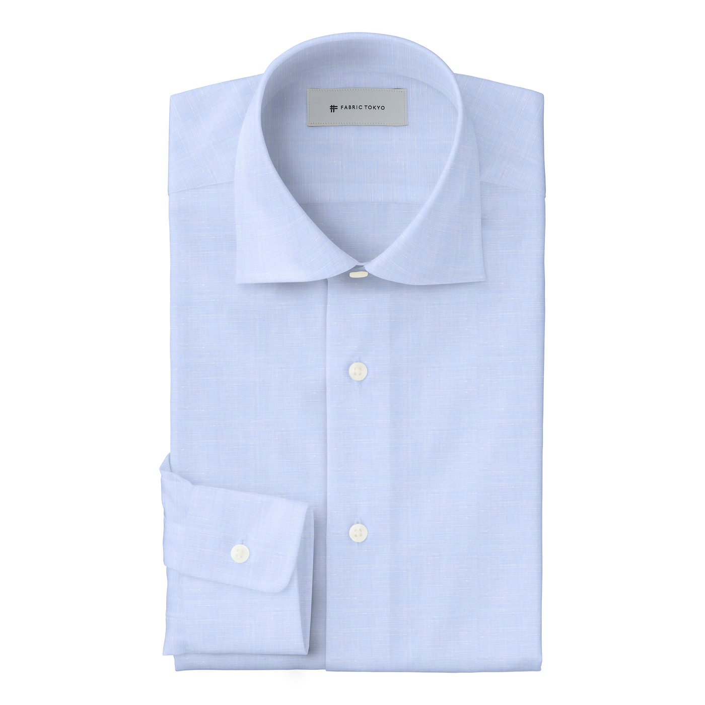 COOLMAX AIR STRETCH サックスピンストライプシャツ | FABRIC TOKYO
