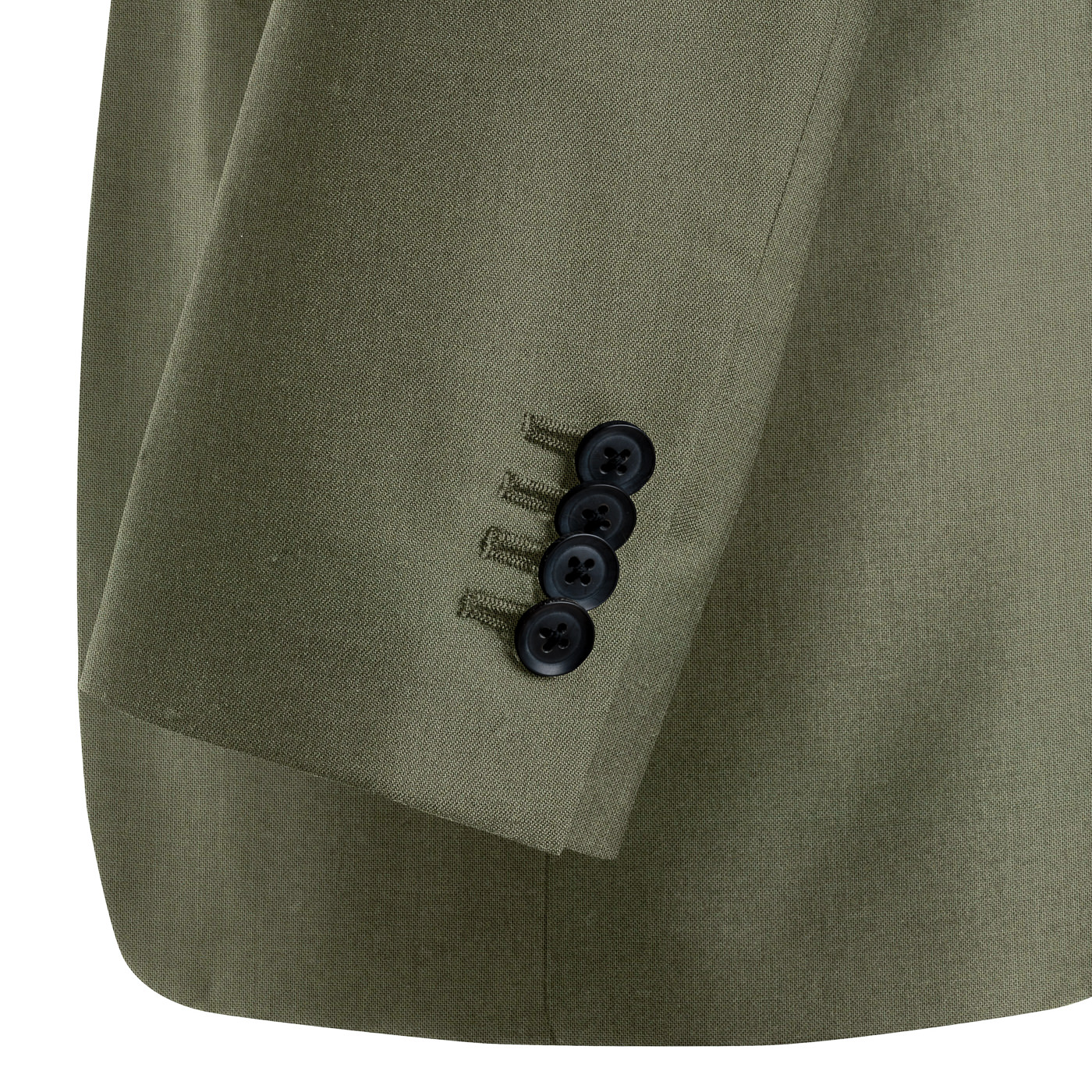 TOLLEGNO STRETCH PREMIUM WOOL カーキ平織り無地スリーピース TOLLEGNO STRETCH PREMIUM WOOL カーキ平織り無地スリーピース