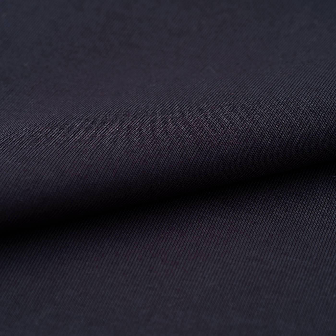 SMOOTH COTTON JERSEY ネイビー無地カジュアル半袖シャツ