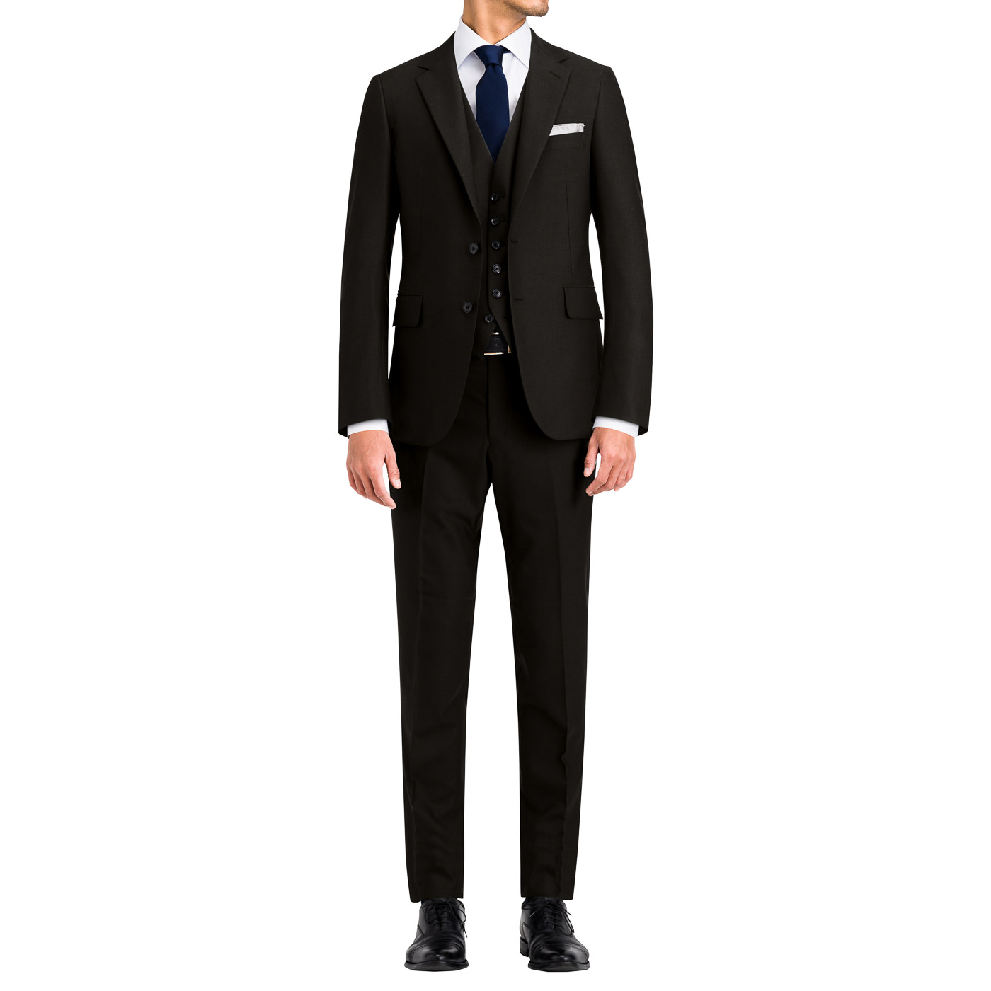 NIKKE MAF PREMIUM WOOL ダークブラウンシャークスキンスリーピース  