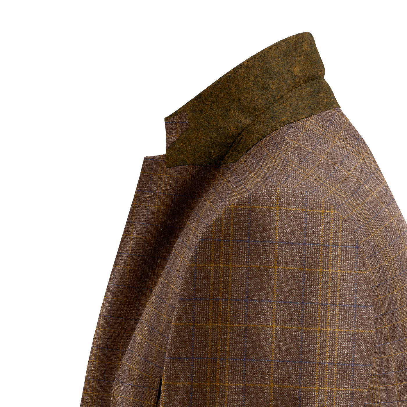 EDWARDS 3ピース　ヘビーフランネル　セットアップ　ブラウン STRETCH FLANNEL by BISHU ブラウンチェックツーピーススーツ