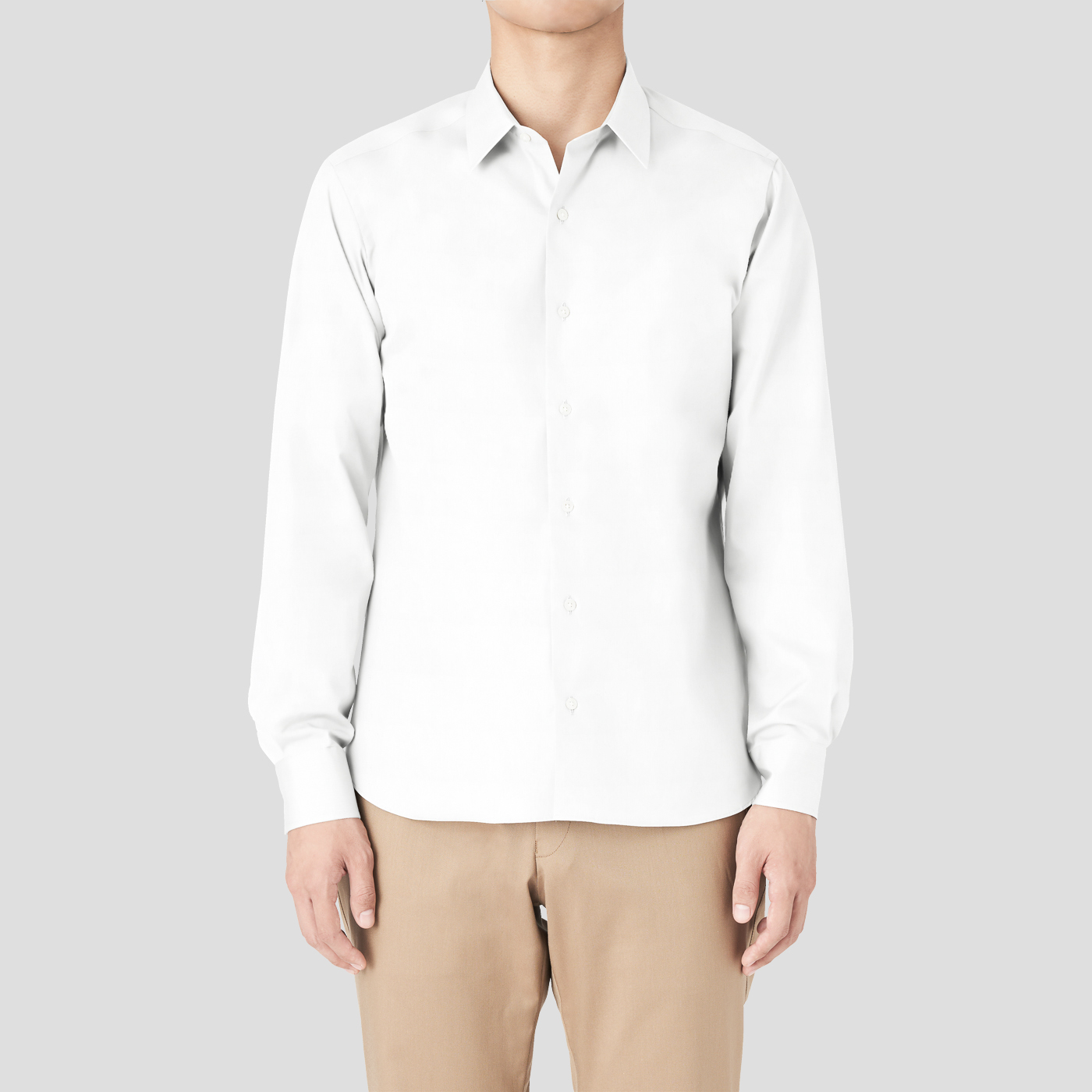 DAVID AND JOHN ANDERSON SEA ISLAND COTTON ホワイトブロード