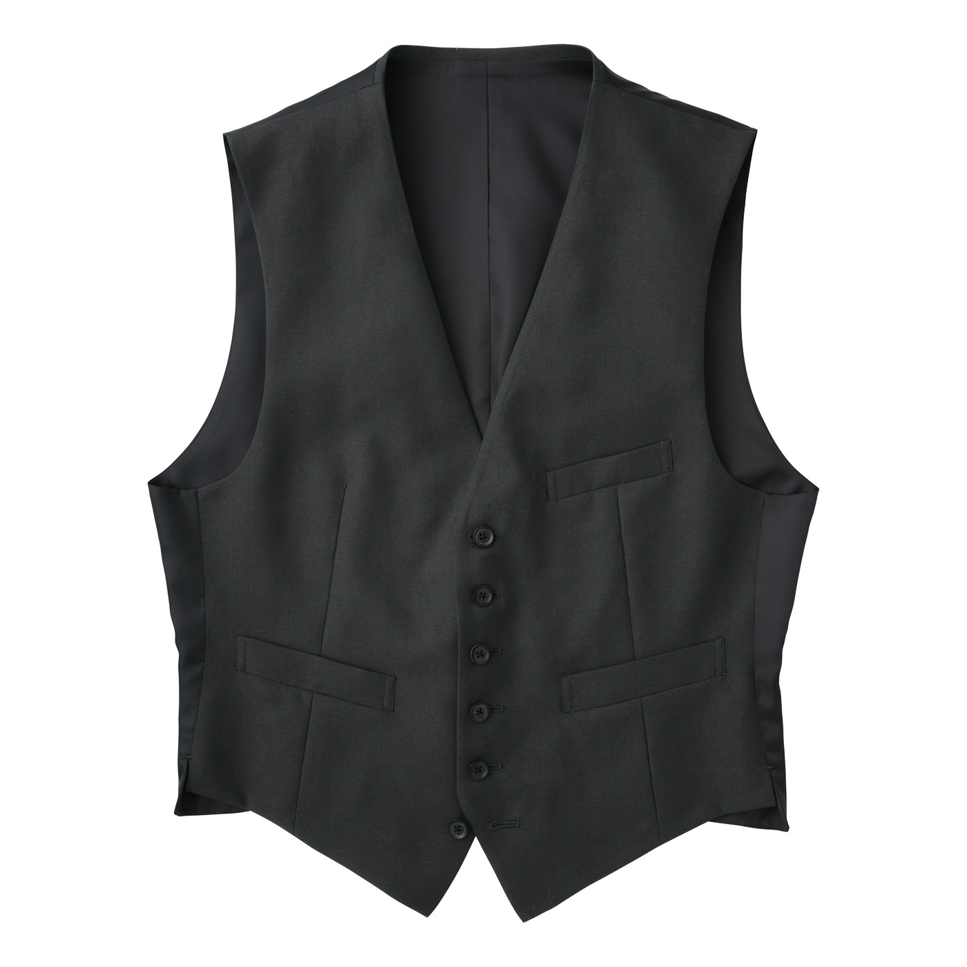 COMBAT WOOL STRETCH チャコールグレー平織り無地スリーピース
