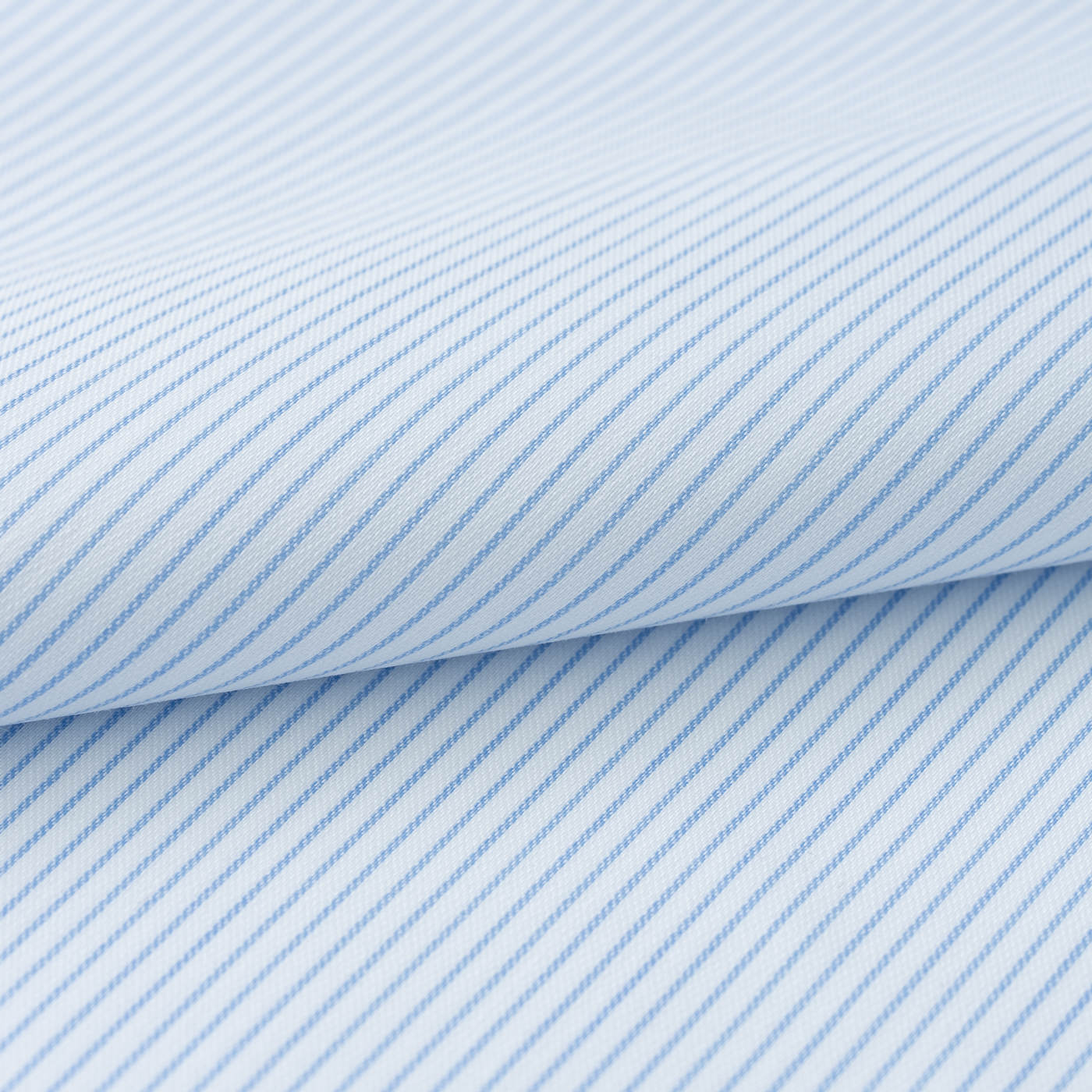 COOLMAX AIR STRETCH サックスピンストライプ半袖シャツ