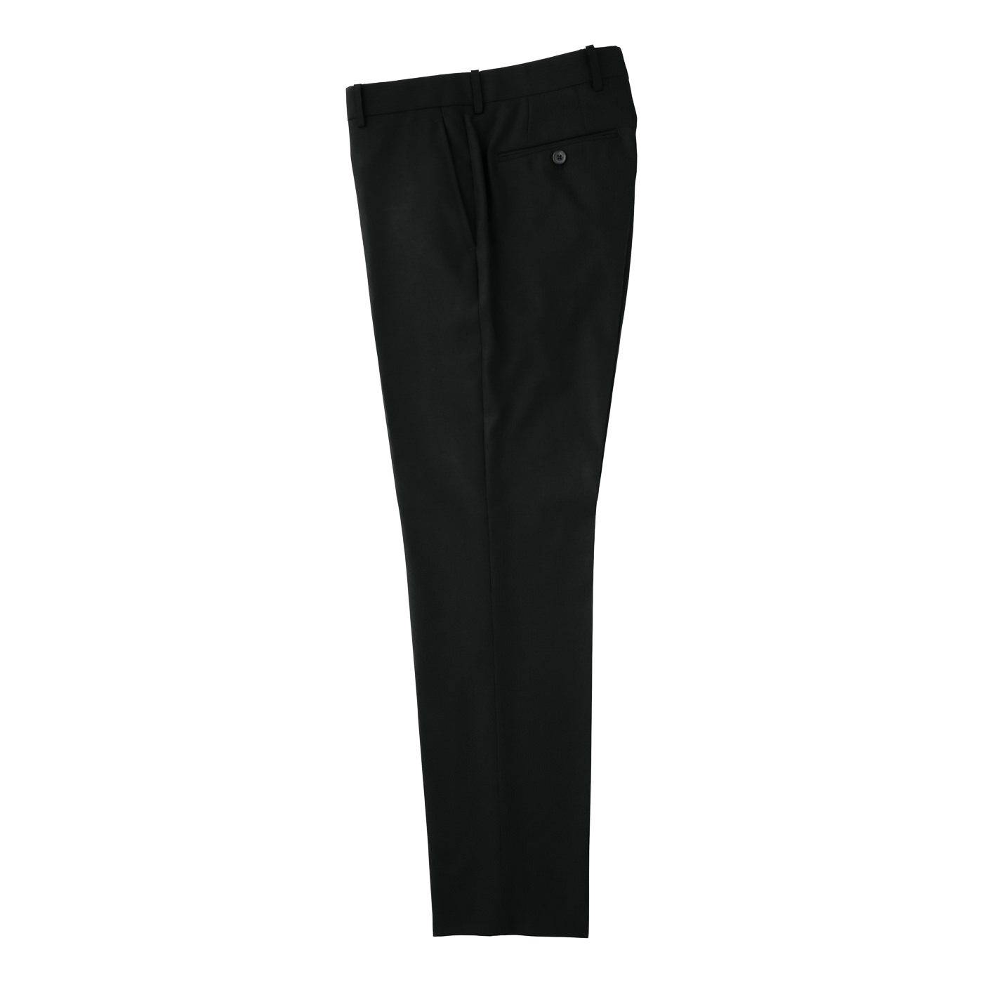 FLX WOOL WASHABLE ブラック平織り無地ツーピーススーツ FLX WOOL WASHABLE ブラック平織り無地ツーピーススーツ