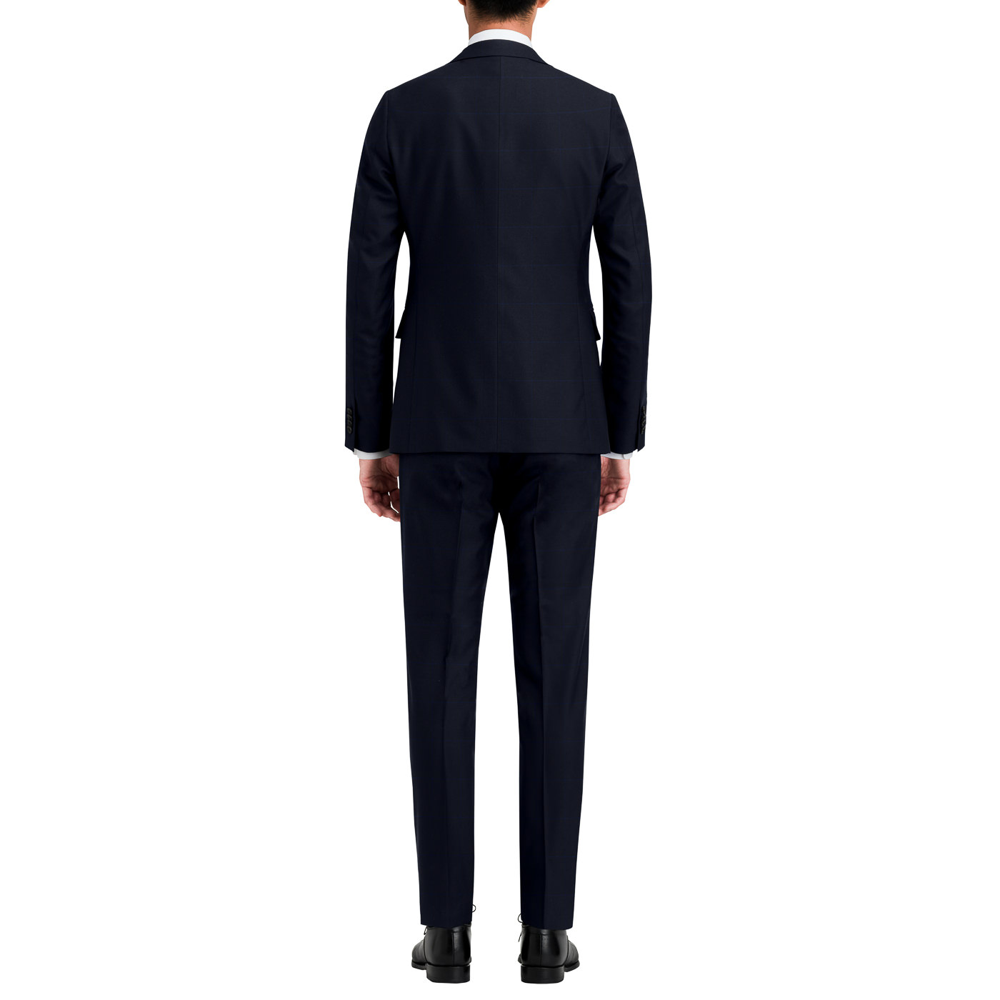 FLX WOOL WASHABLE ダークネイビーウィンドウペーンツーピース