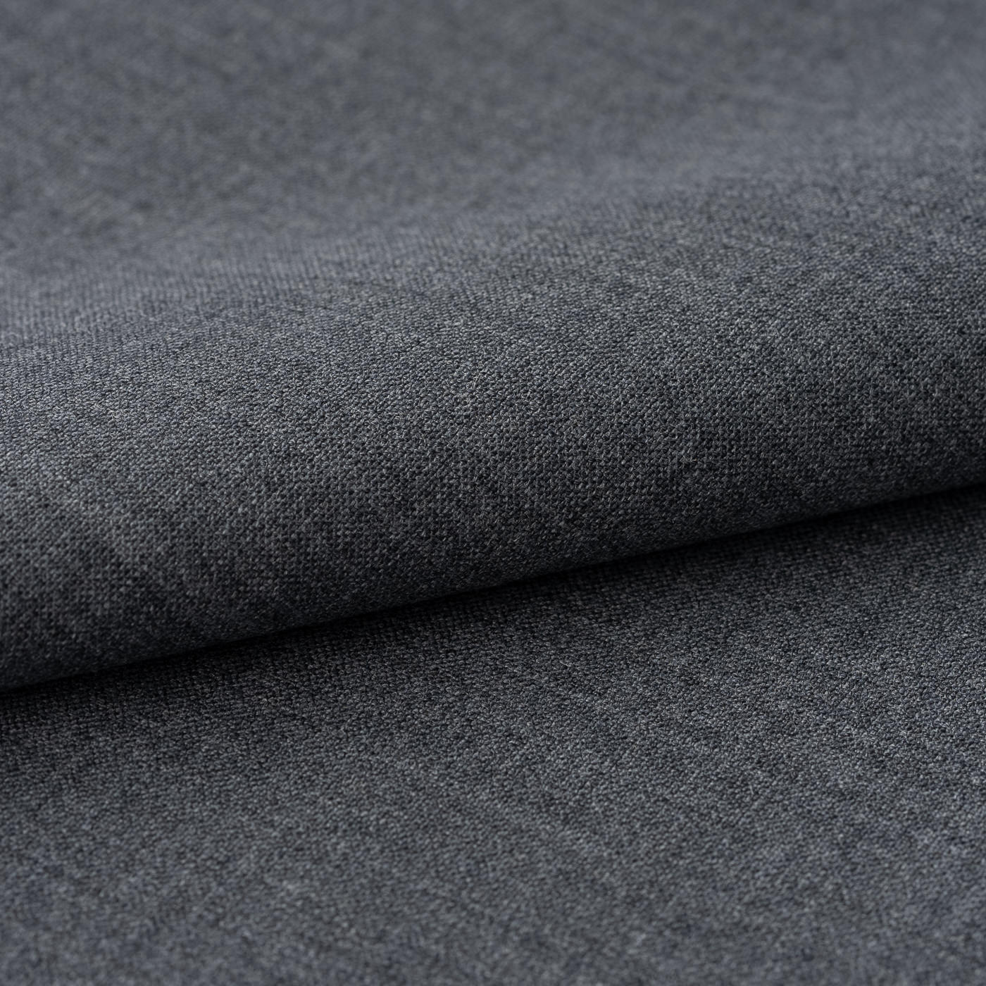 FLX WOOL WASHABLE チャコールグレー平織り無地ツーピーススーツ