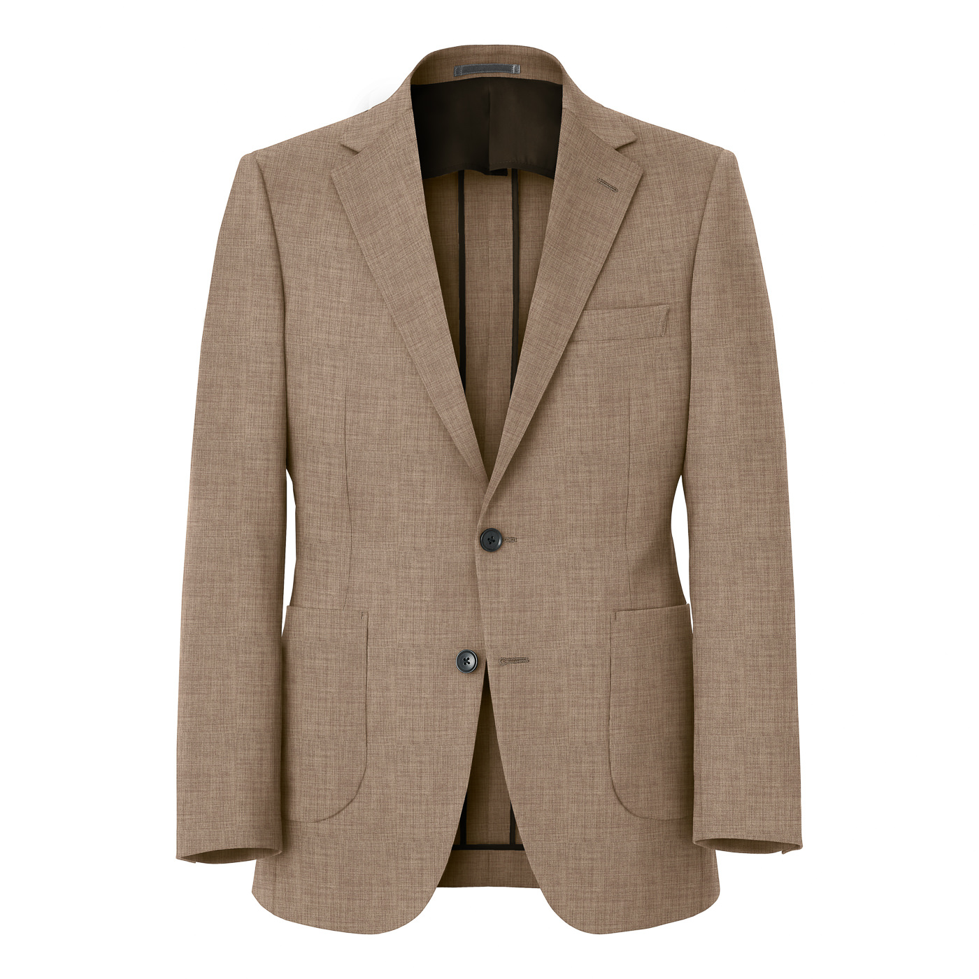 STRETCH LINEN ダークネイビー平織り無地ビジネスカジュアル