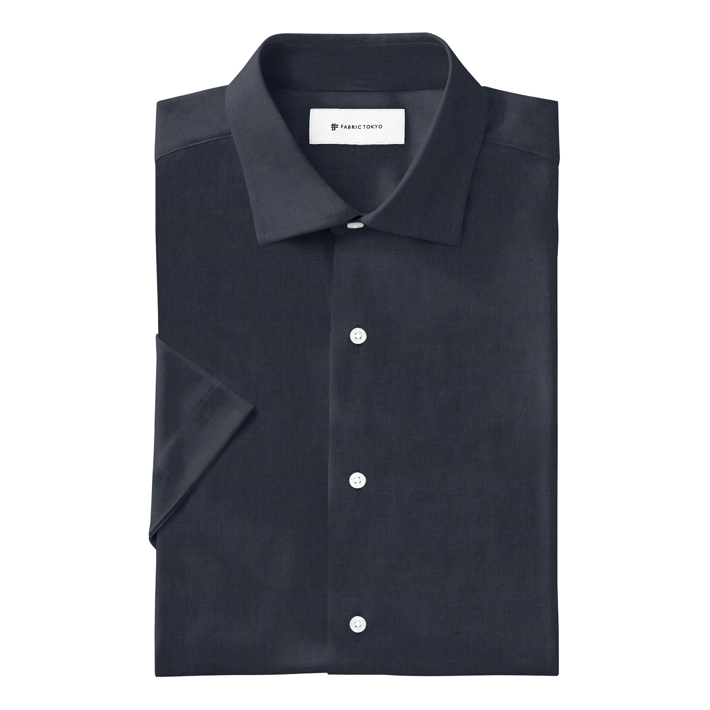 NON IRON COTTON BANSHU for FORMAL ホワイトブロード半袖シャツ