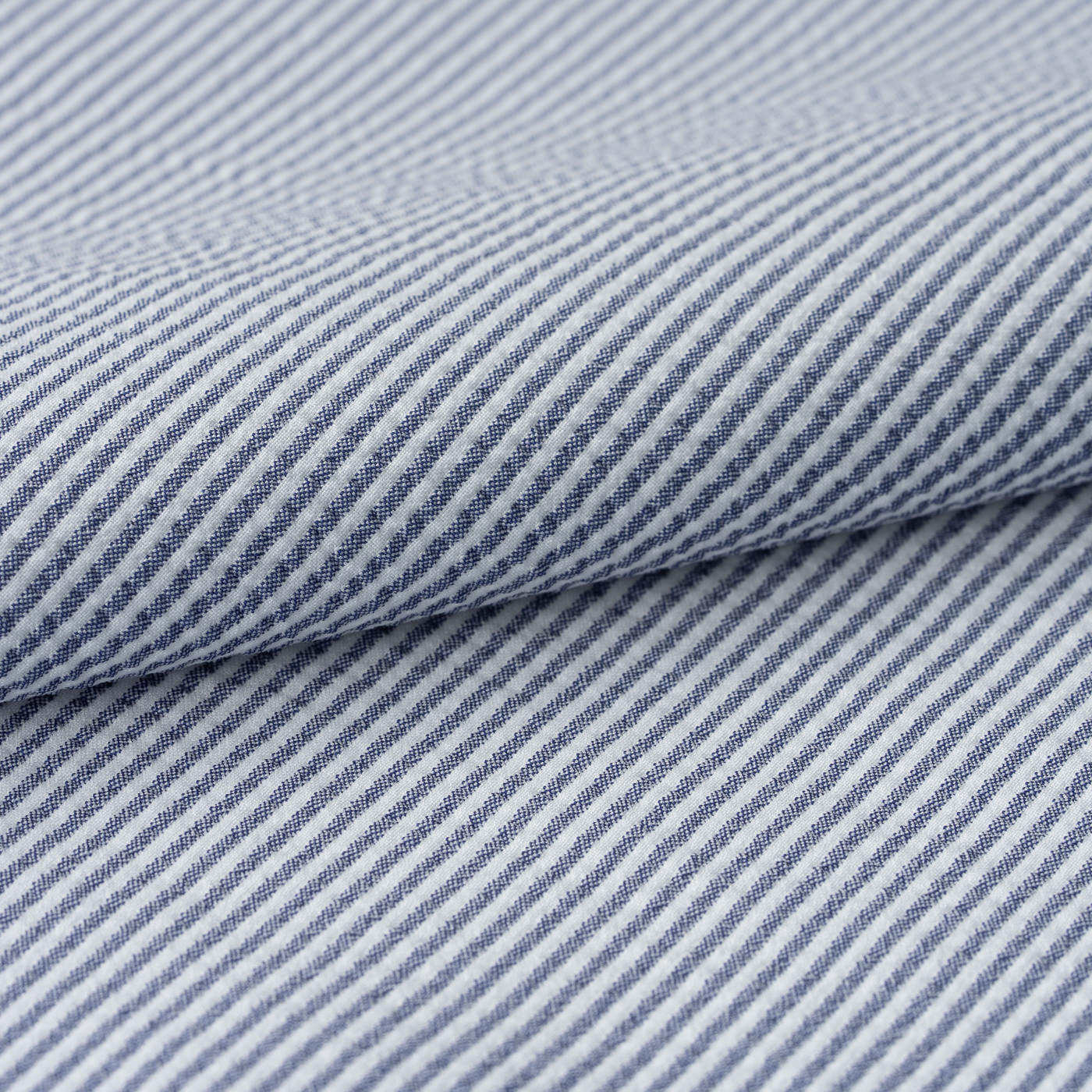 COOLMAX STRETCH SEERSUCKER ホワイトストライプカジュアル半袖