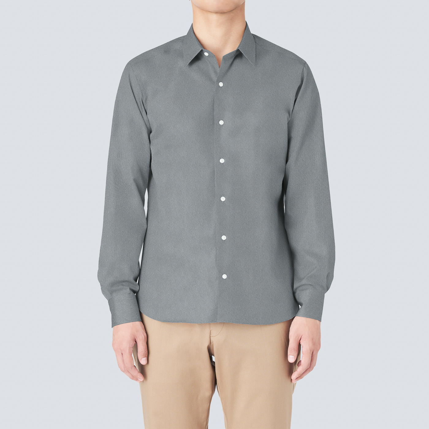 COLOR OXFORD JERSEY ブラックオックスフォードタックアウト