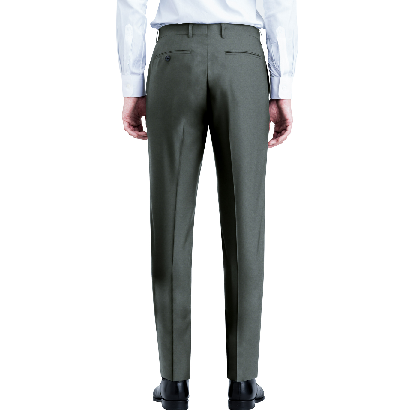 STRETCH LINEN グレーミント平織り無地ビジネスカジュアル