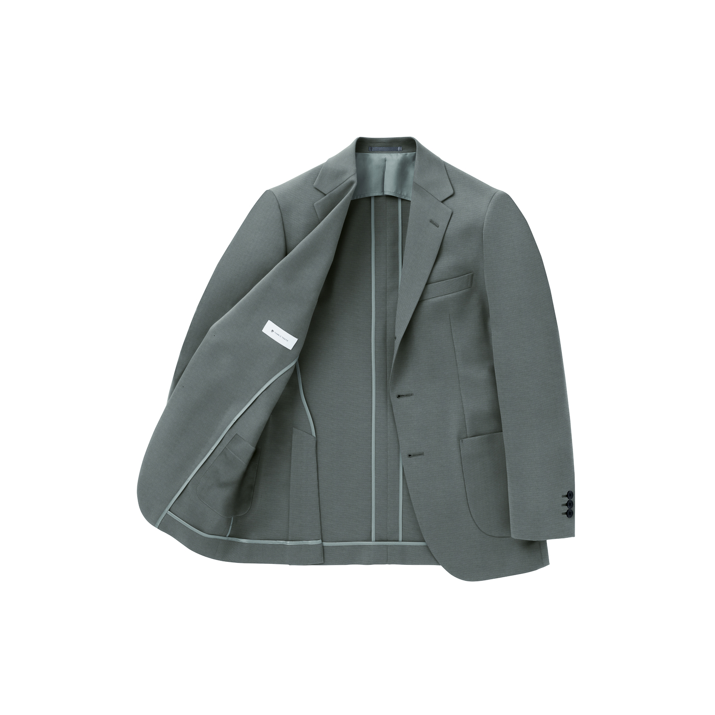 早割 リフト券 stretch-linen-grey-mint-plain- ジャケット・アウター