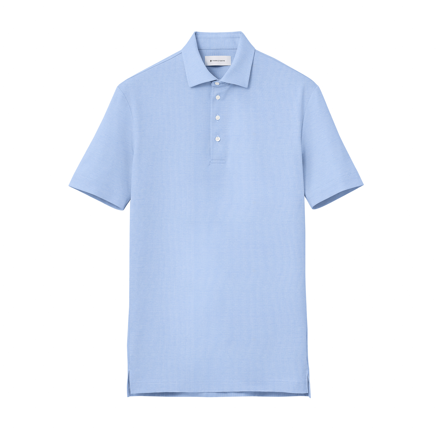 ALBINI ITALIAN COTTON JERSEY サックスへアラインポロシャツ