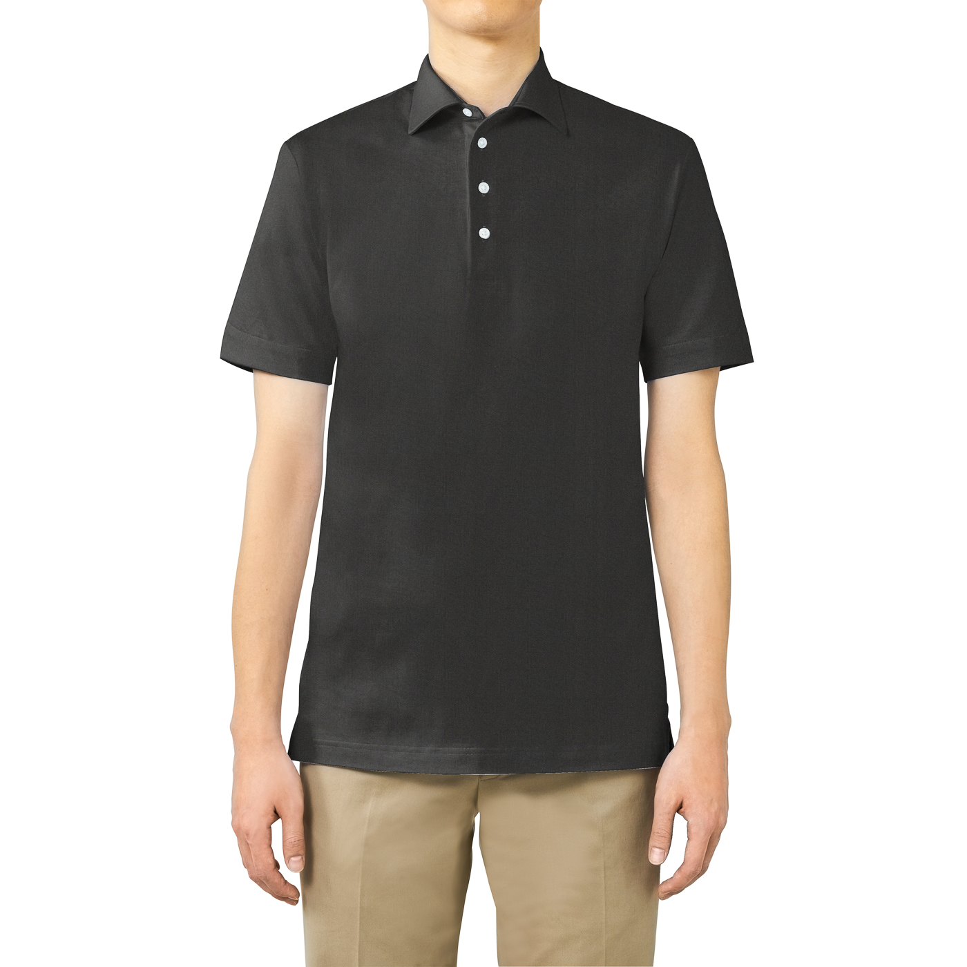 OFFICE POLO ブラック鹿の子ポロシャツ（半袖） | FABRIC TOKYO