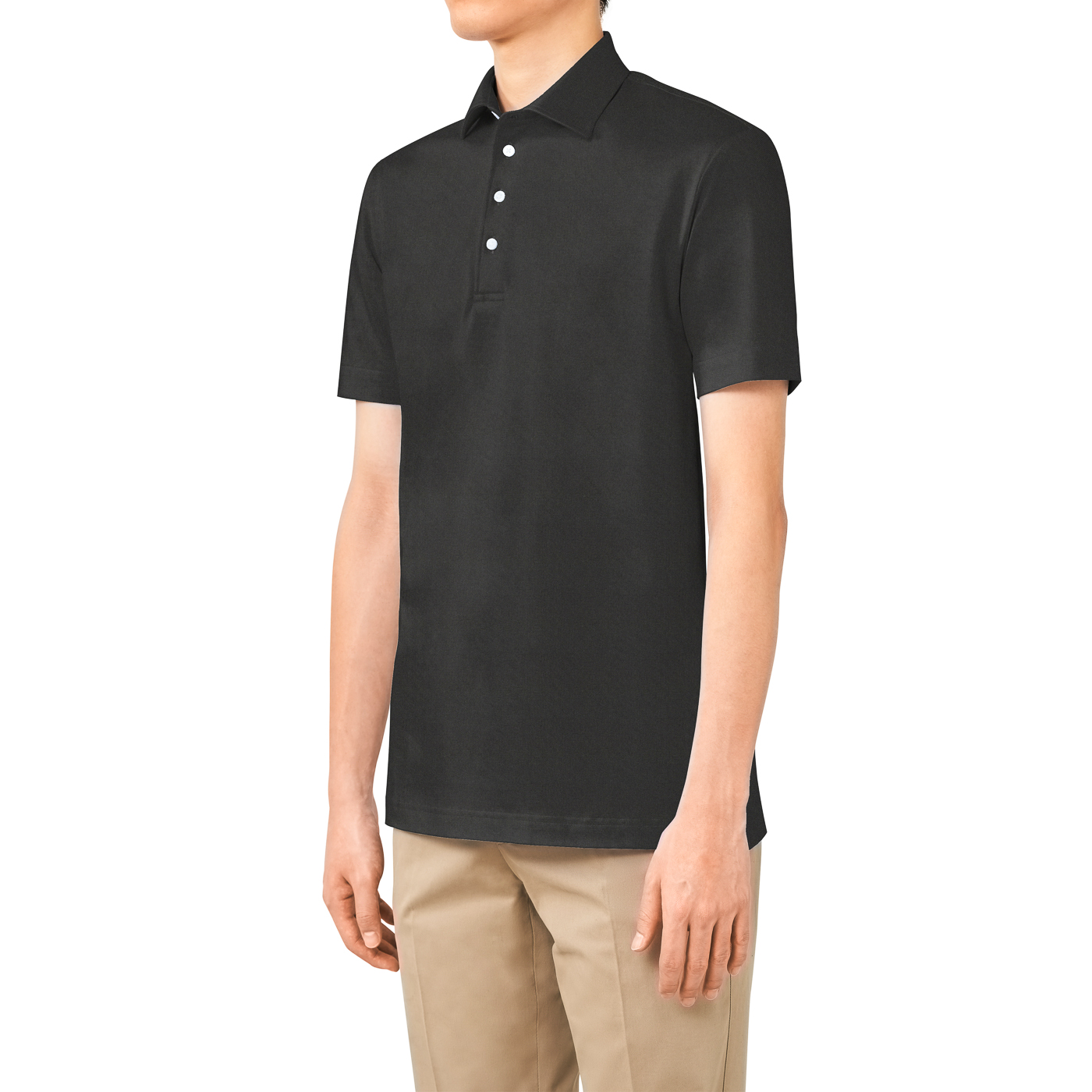 OFFICE POLO ブラック鹿の子ポロシャツ（半袖） | FABRIC TOKYO