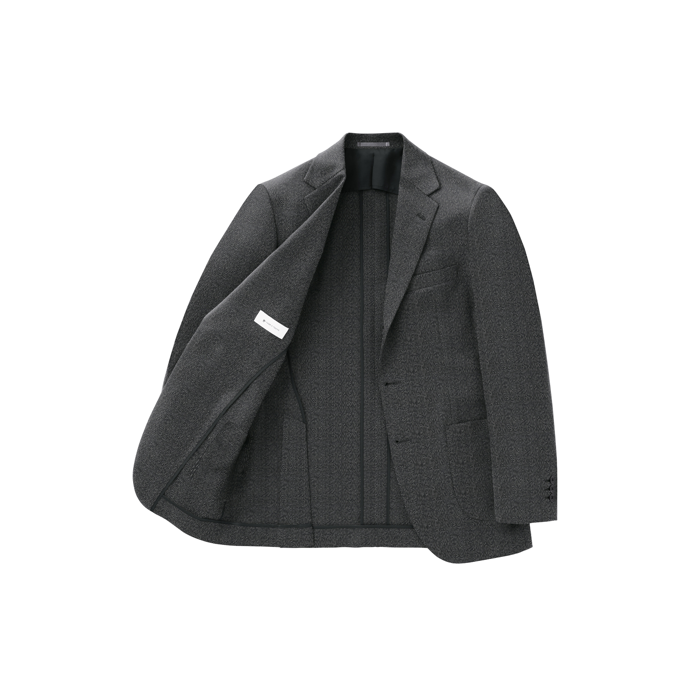 TECH TWEED JERSEY グレーネイビーヘリンボーンビジネスカジュアル  