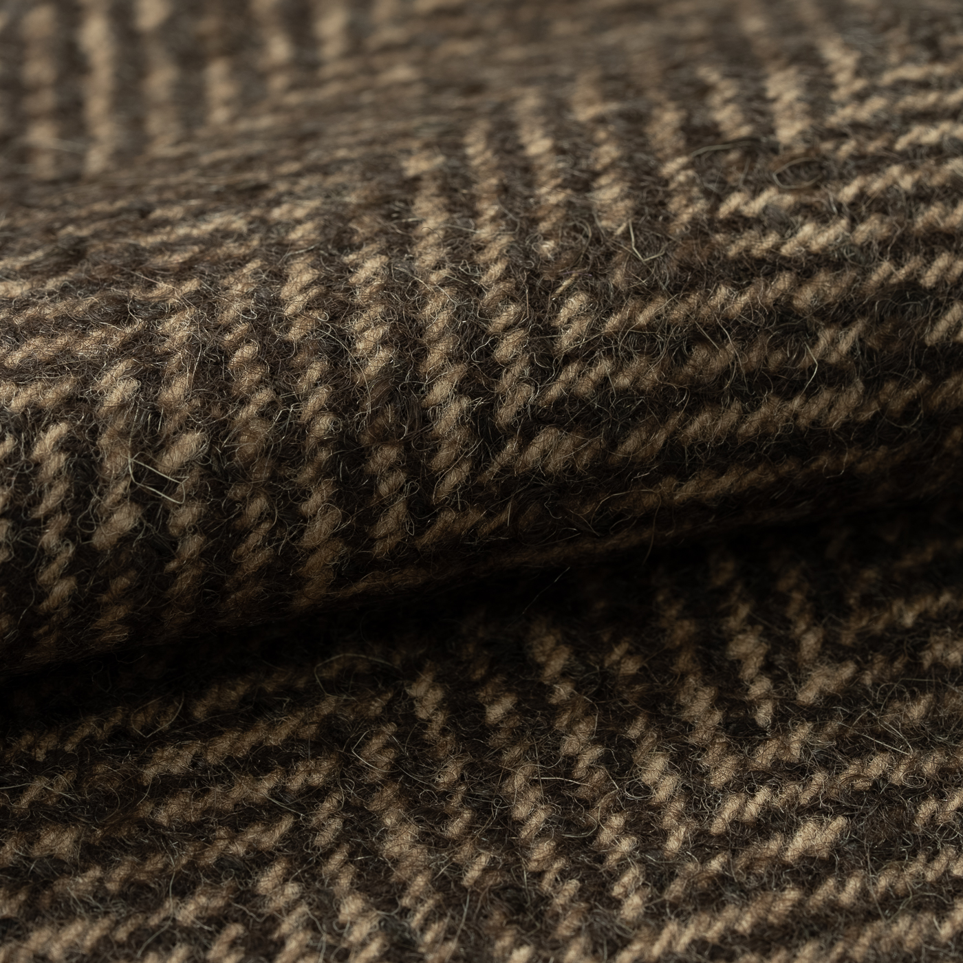 ABRAHAM MOON HERITAGE TWEED ブラウンワイドヘリンボーンビジネスカジュアルジャケット | FABRIC TOKYO