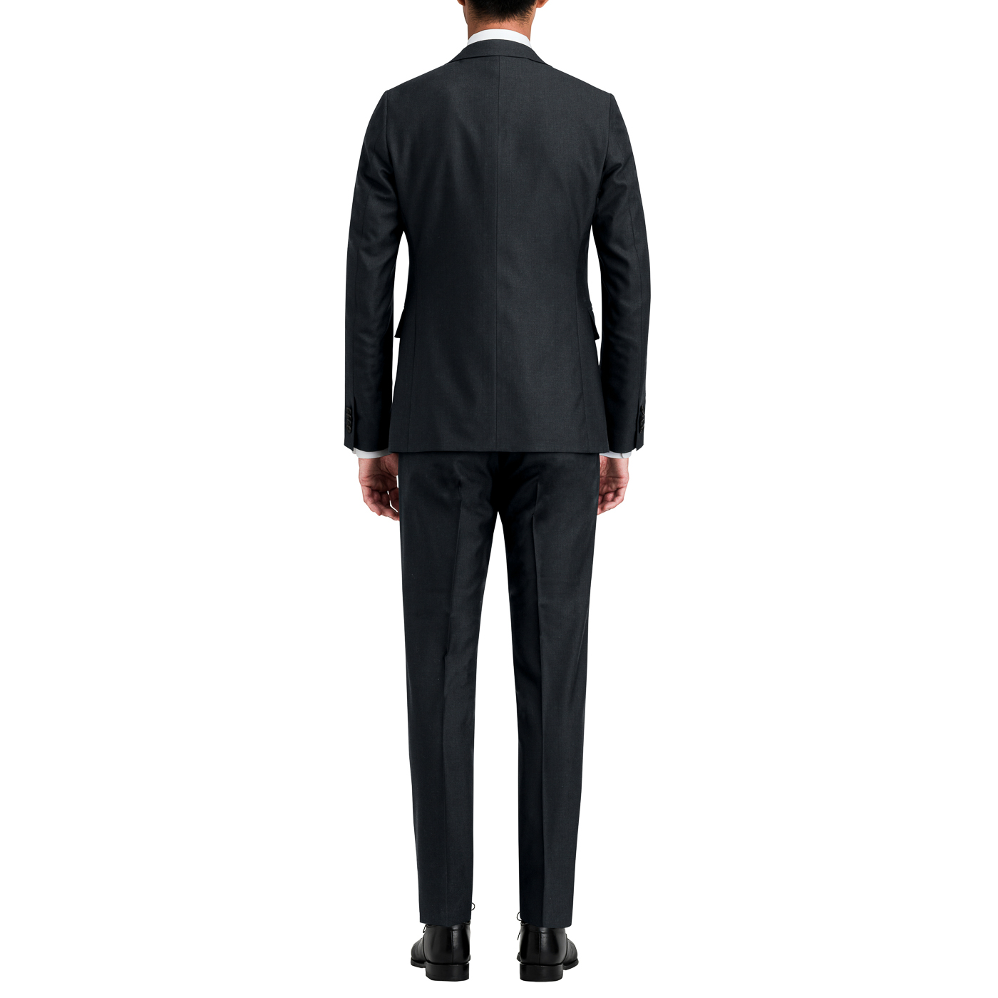 FLX WOOL WASHABLE チャコールグレーツイルツーピーススーツ