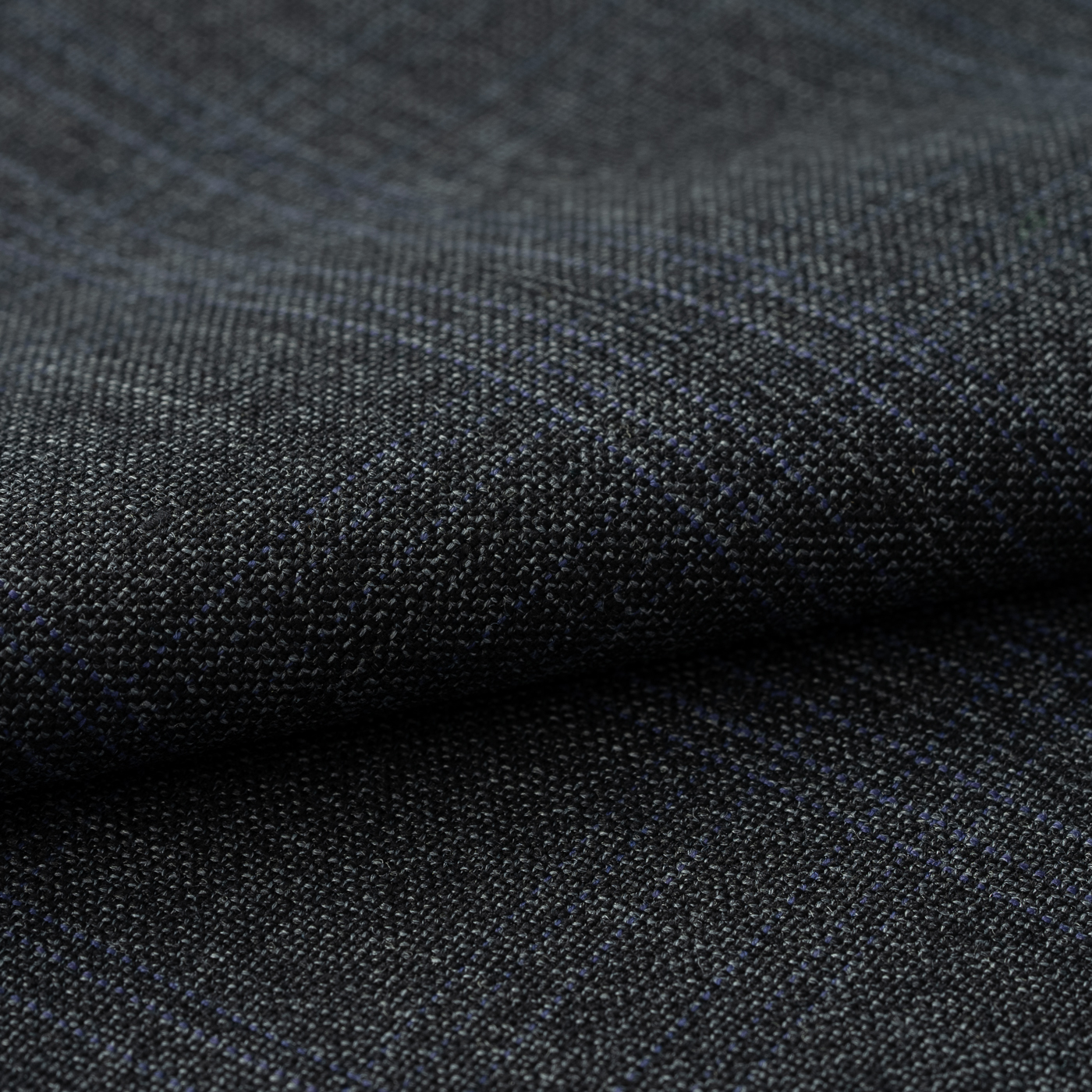 FLX WOOL WASHABLE ブラック平織り無地ツーピーススーツ